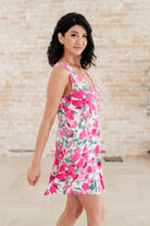 The Sun's Been Quite Kind V-Neck Dress in Pink Dresses Ave Shops- Tilden Co.