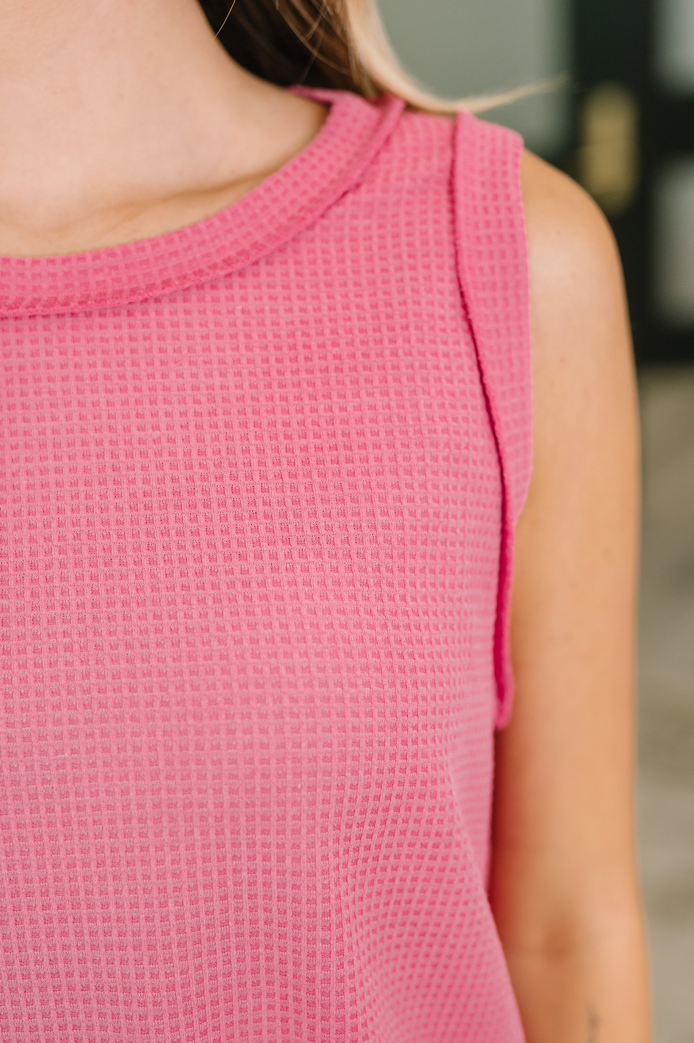 Thread Theory Round Neck Tank in Pink Womens Ave Shops- Tilden Co.