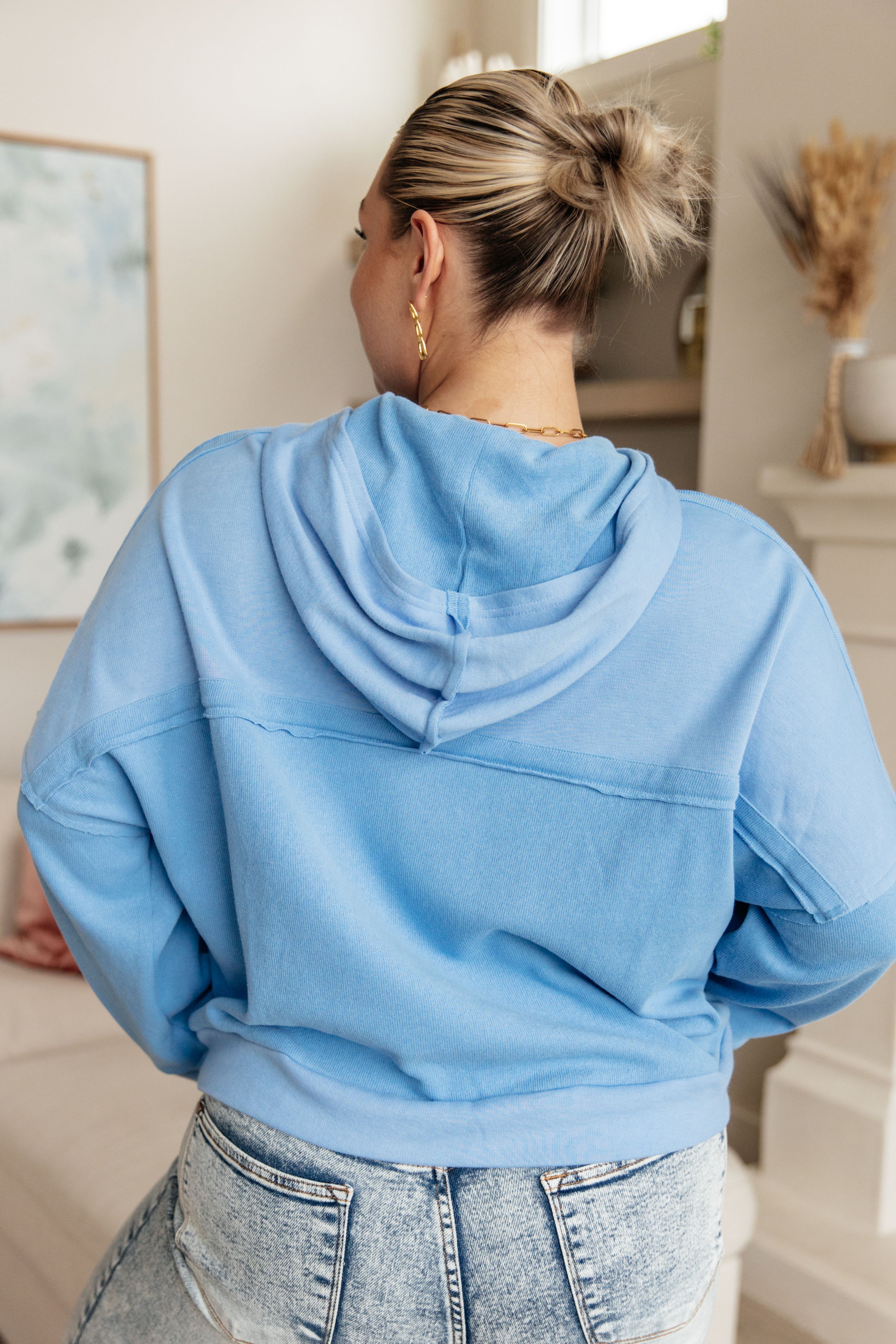 Throwback Heartthrob Hoodie in Sky Tops Ave Shops- Tilden Co.