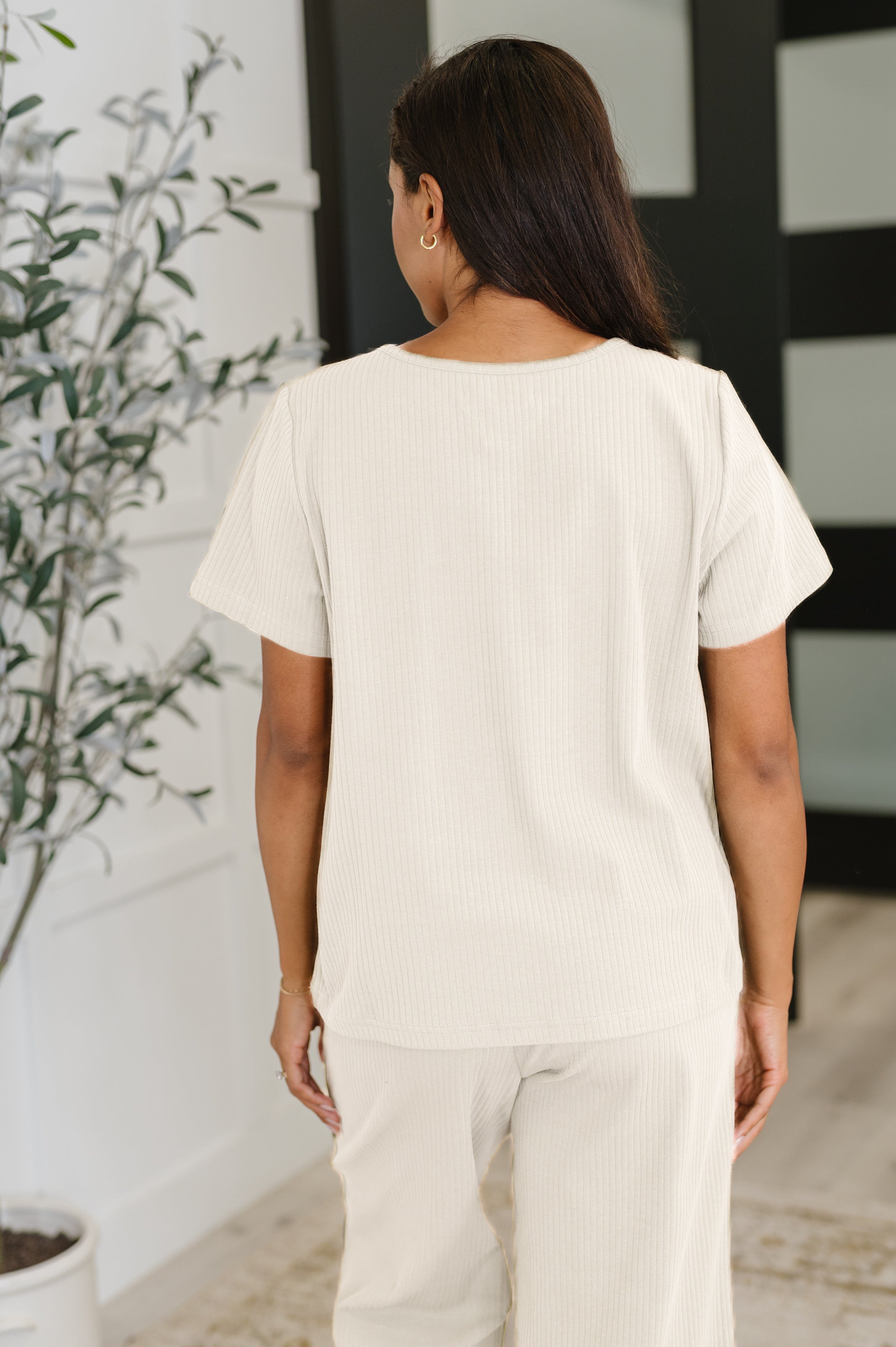 Thyme Boxy Tee in Cream Womens Ave Shops- Tilden Co.