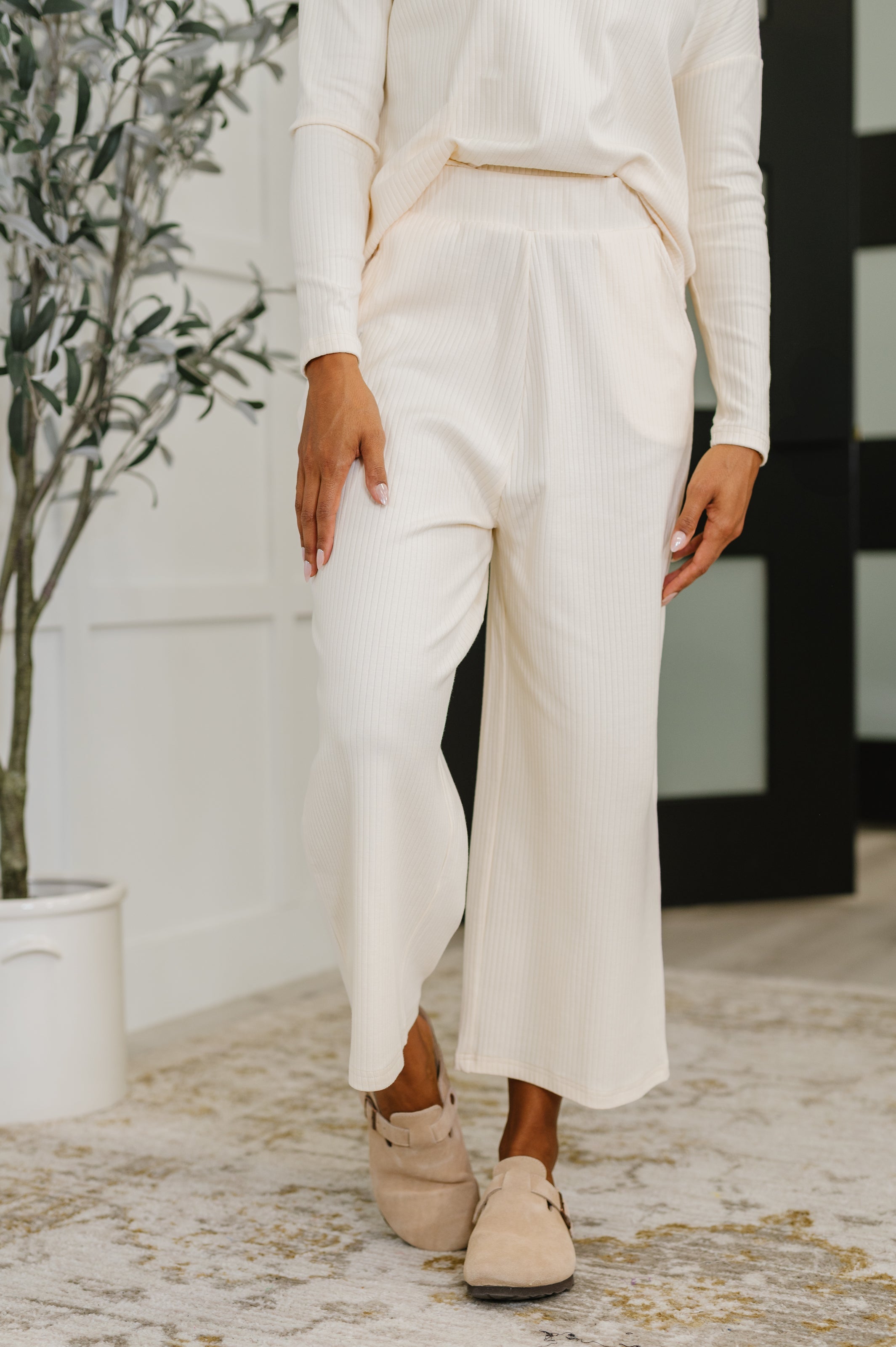 Thyme Culottes in Cream Womens Ave Shops- Tilden Co.