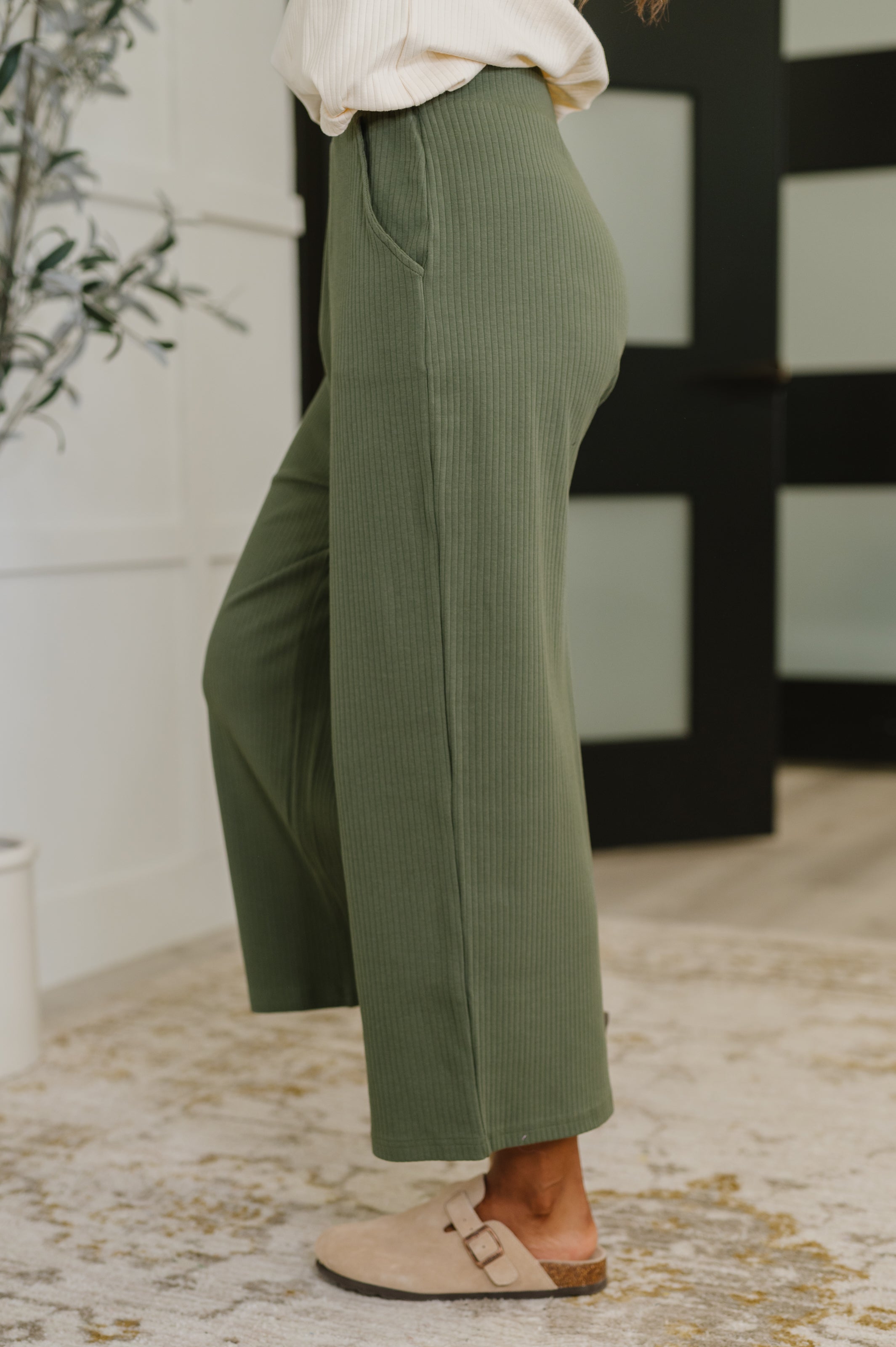 Thyme Culottes in Dusty Pine Womens Ave Shops- Tilden Co.