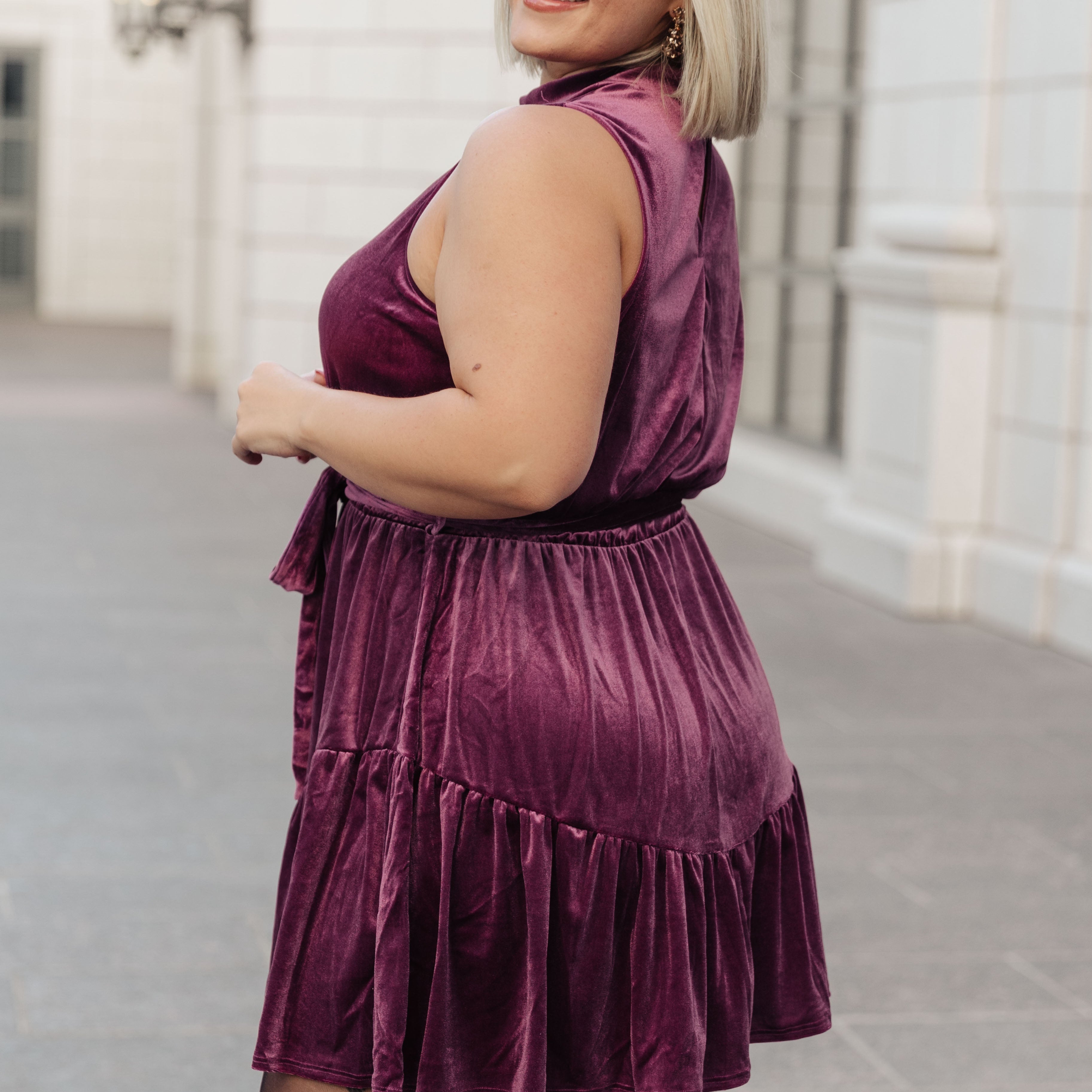 Tied In A Bow Velvet Dress Dresses Ave Shops- Tilden Co.