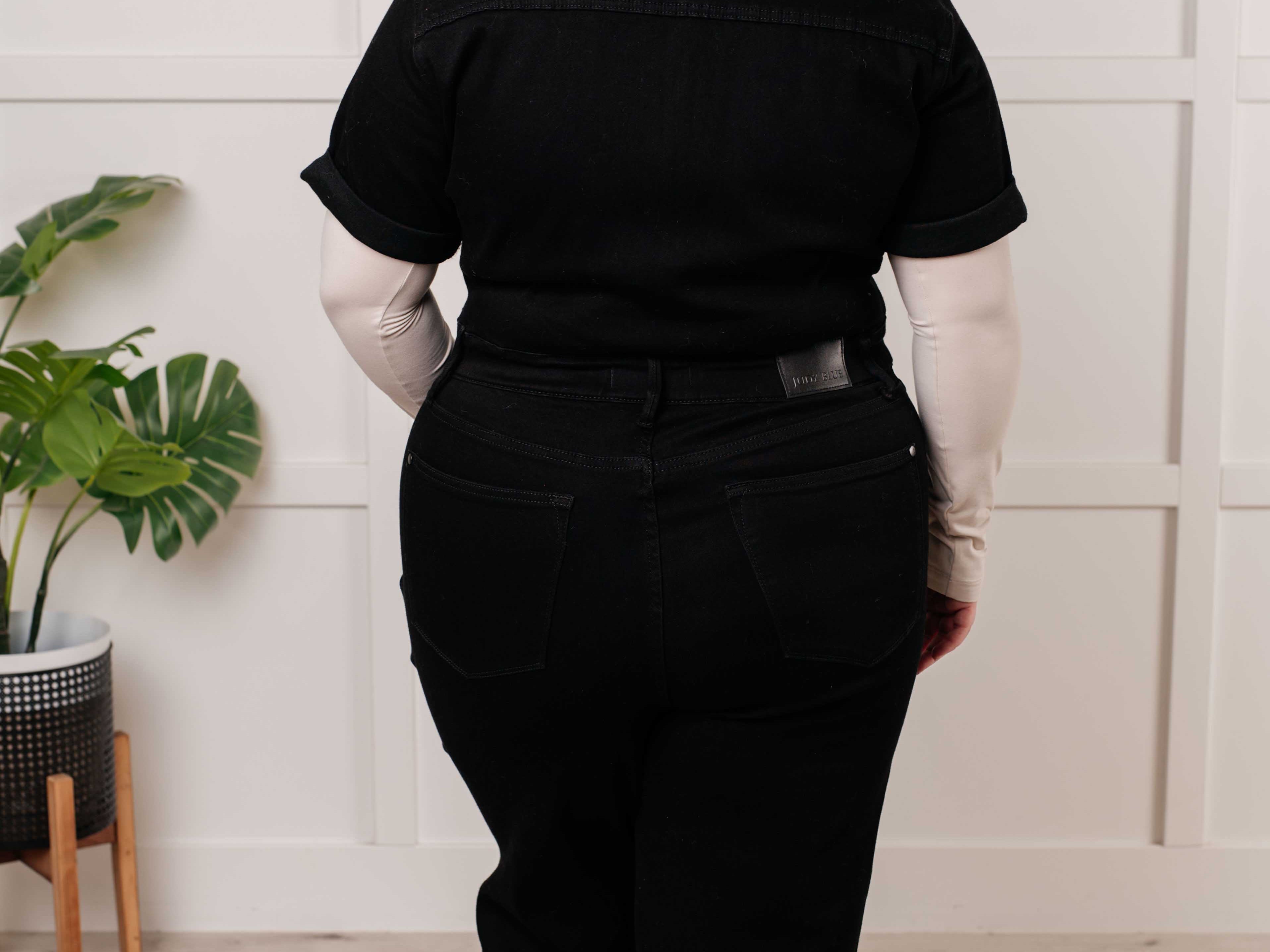 Tilda Short Sleeve Control Top Denim Jumpsuit Womens Ave Shops- Tilden Co.