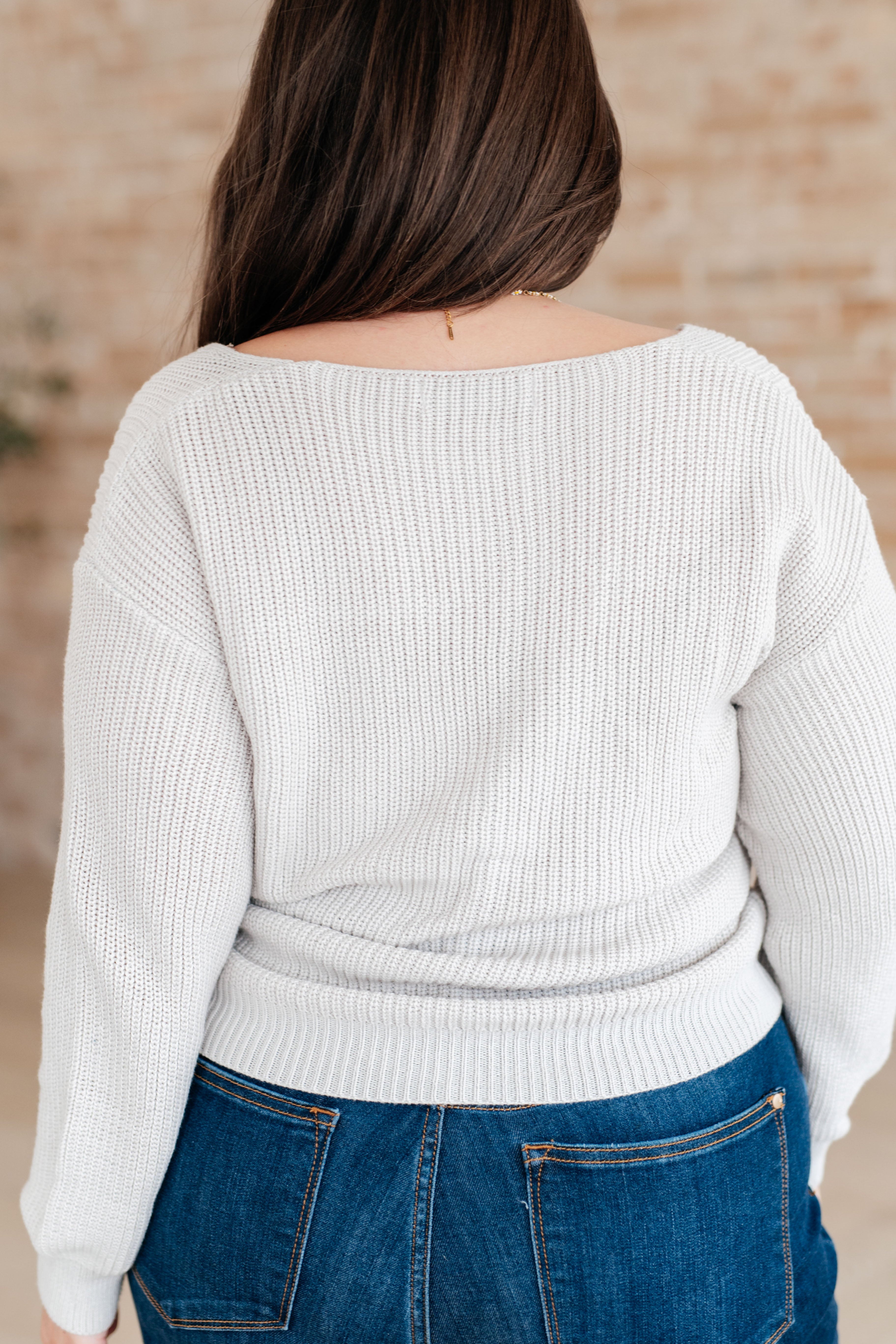 Told You So Ribbed Knit V Neck Sweater Tops Ave Shops- Tilden Co.