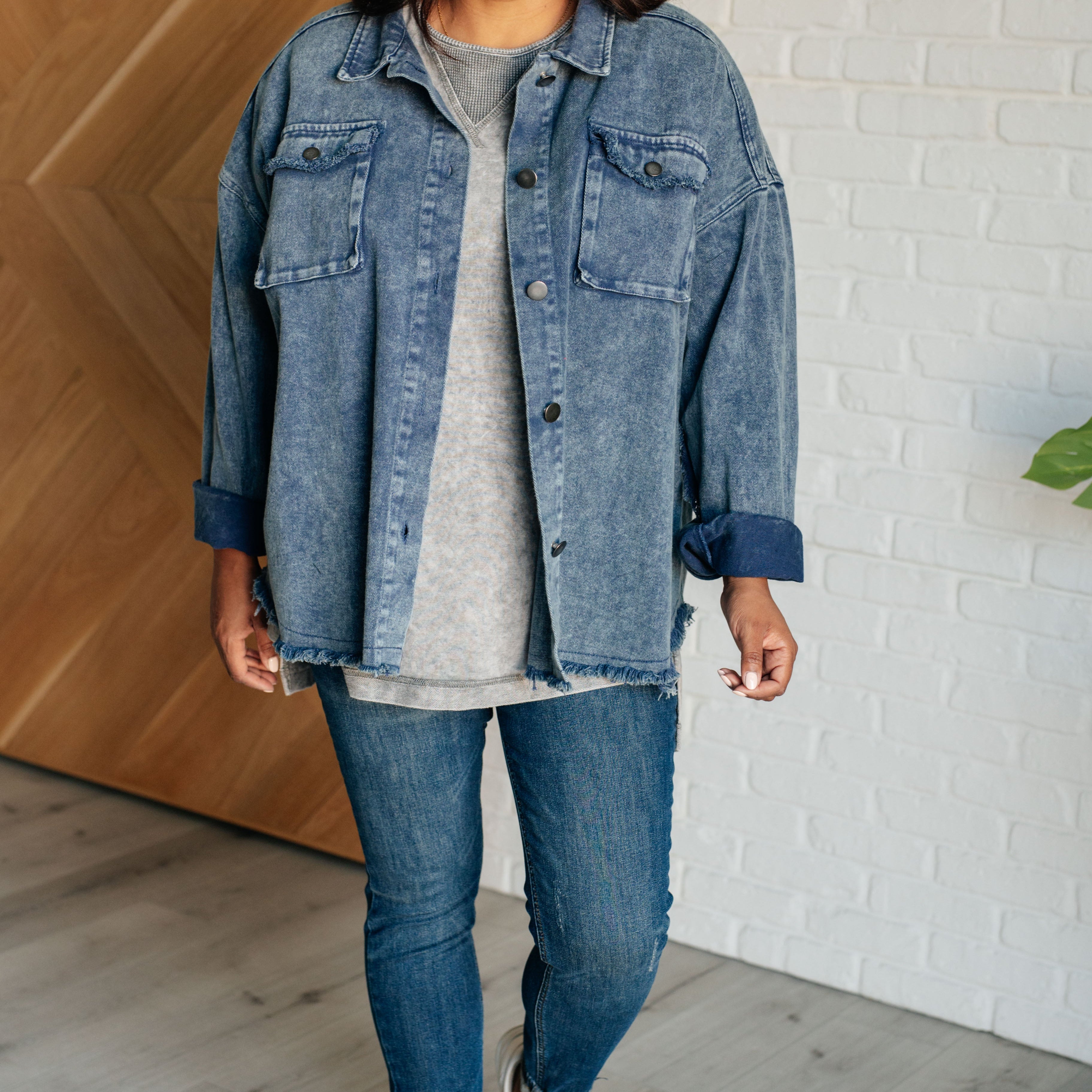 Unbothered Mineral Wash Top in Grey Tops Ave Shops- Tilden Co.