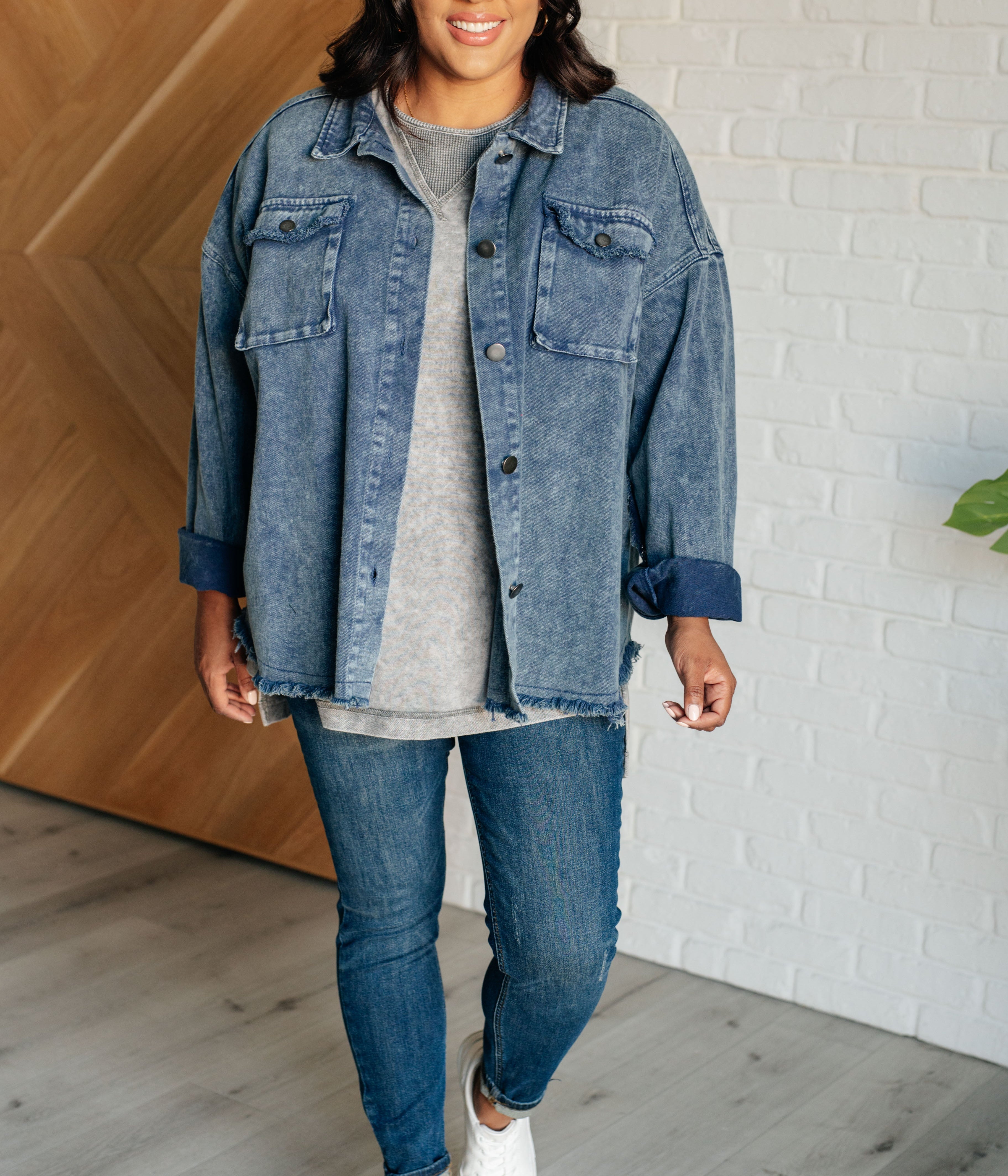 Unbothered Mineral Wash Top in Grey Tops Ave Shops- Tilden Co.