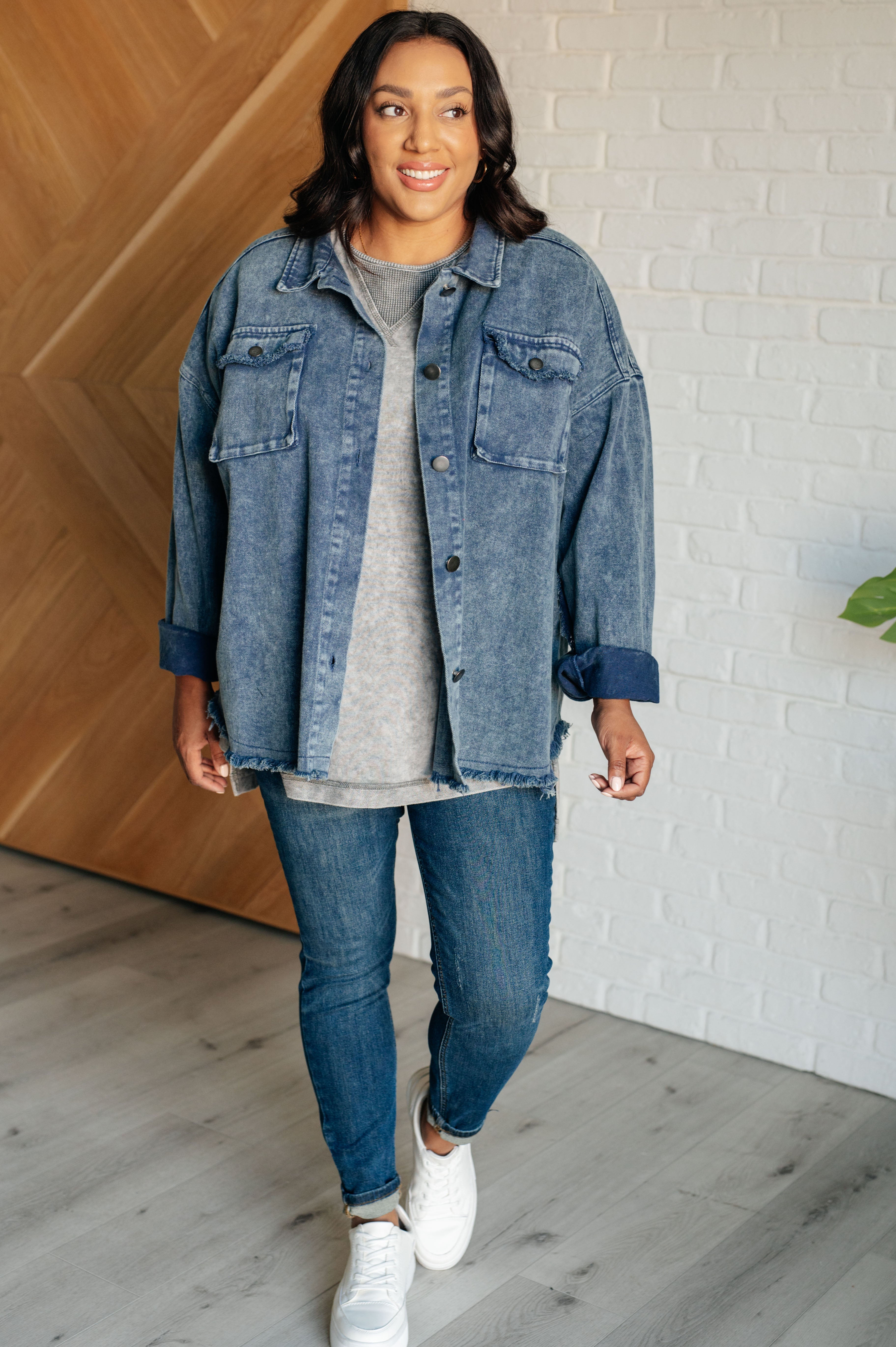 Unbothered Mineral Wash Top in Grey Tops Ave Shops- Tilden Co.