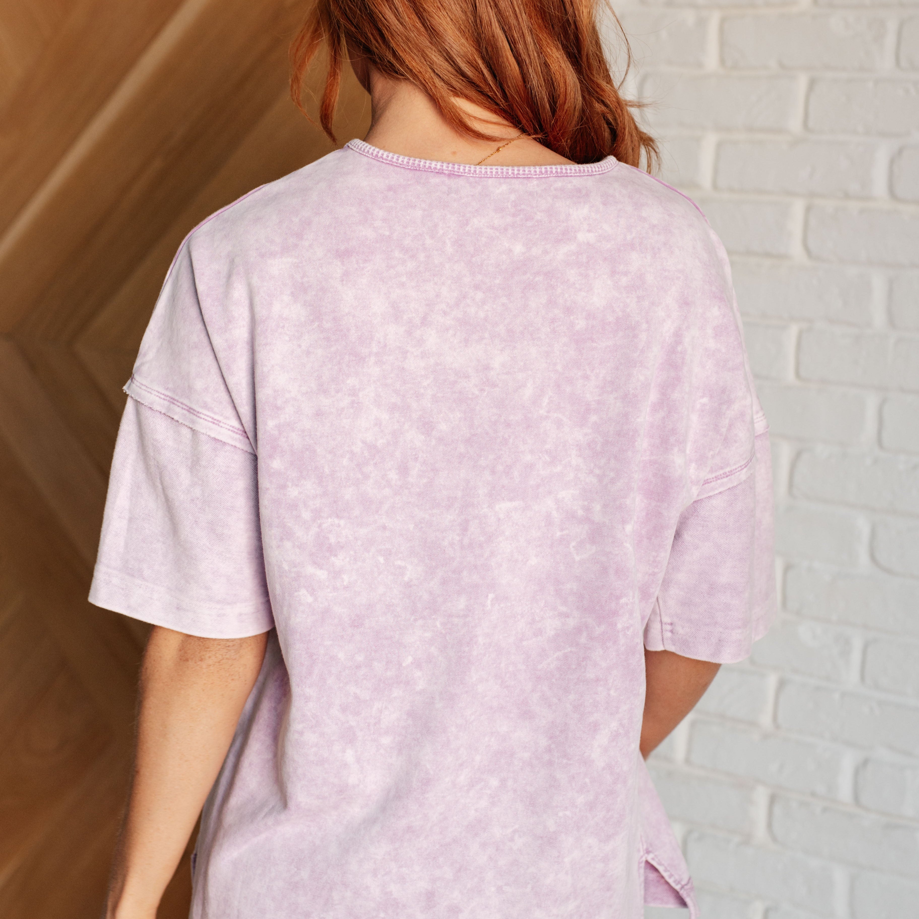 Unbothered Mineral Wash Top in Orchid Petal Tops Ave Shops- Tilden Co.
