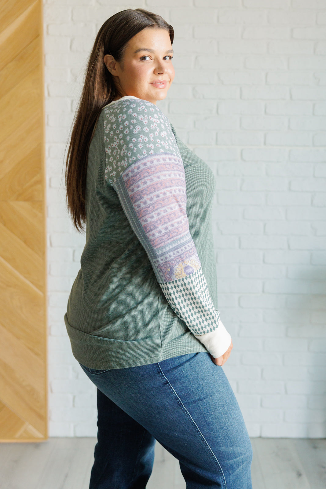 Very Curious Mixed Print Top Tops Ave Shops- Tilden Co.