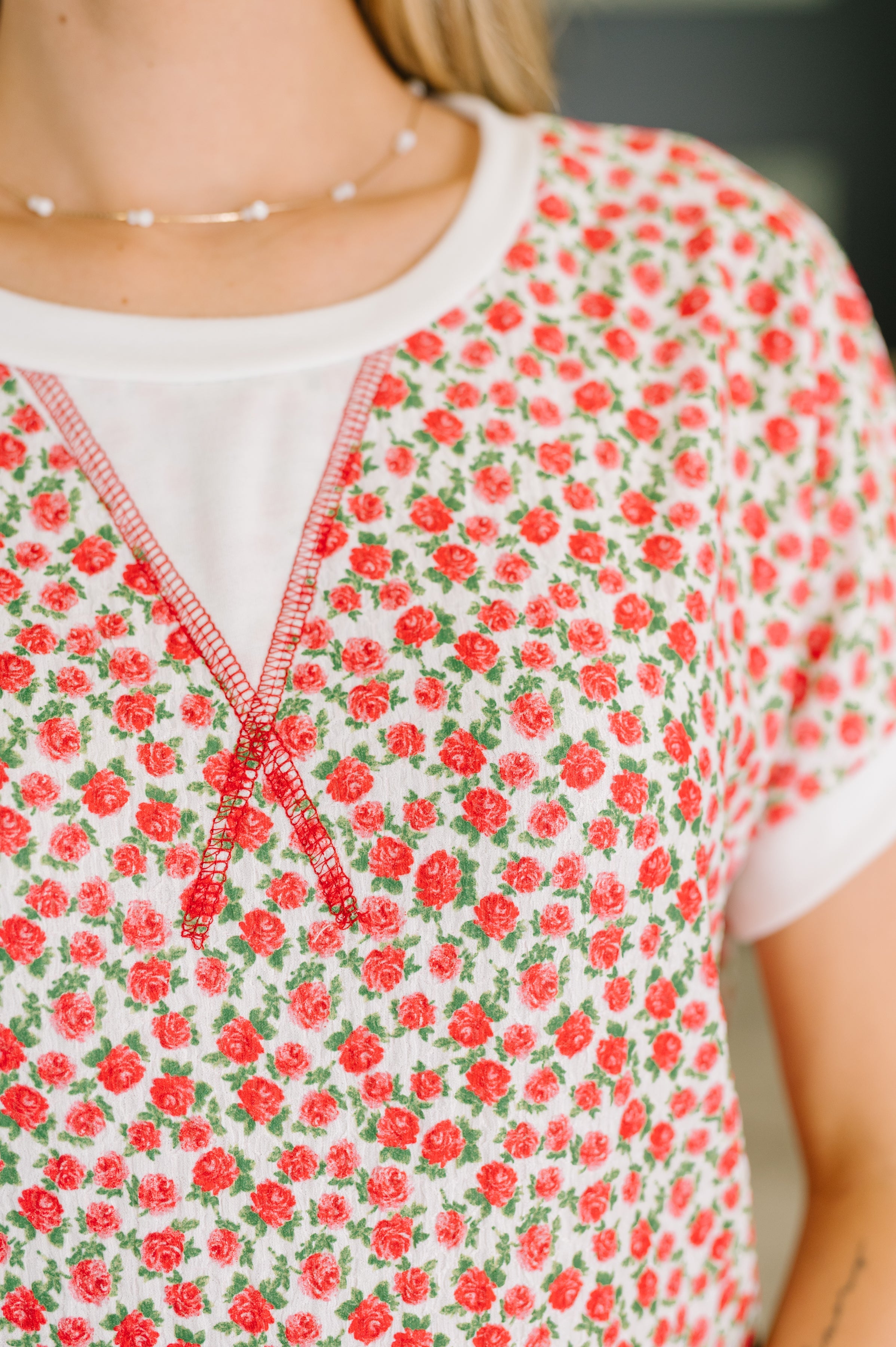 Vivid Memories Relaxed Top in Tomato Red Womens Ave Shops- Tilden Co.