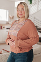 Wave Hello Mixed Print Hoodie Tops Ave Shops- Tilden Co.