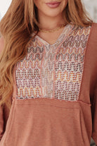 Wave Hello Mixed Print Hoodie Tops Ave Shops- Tilden Co.
