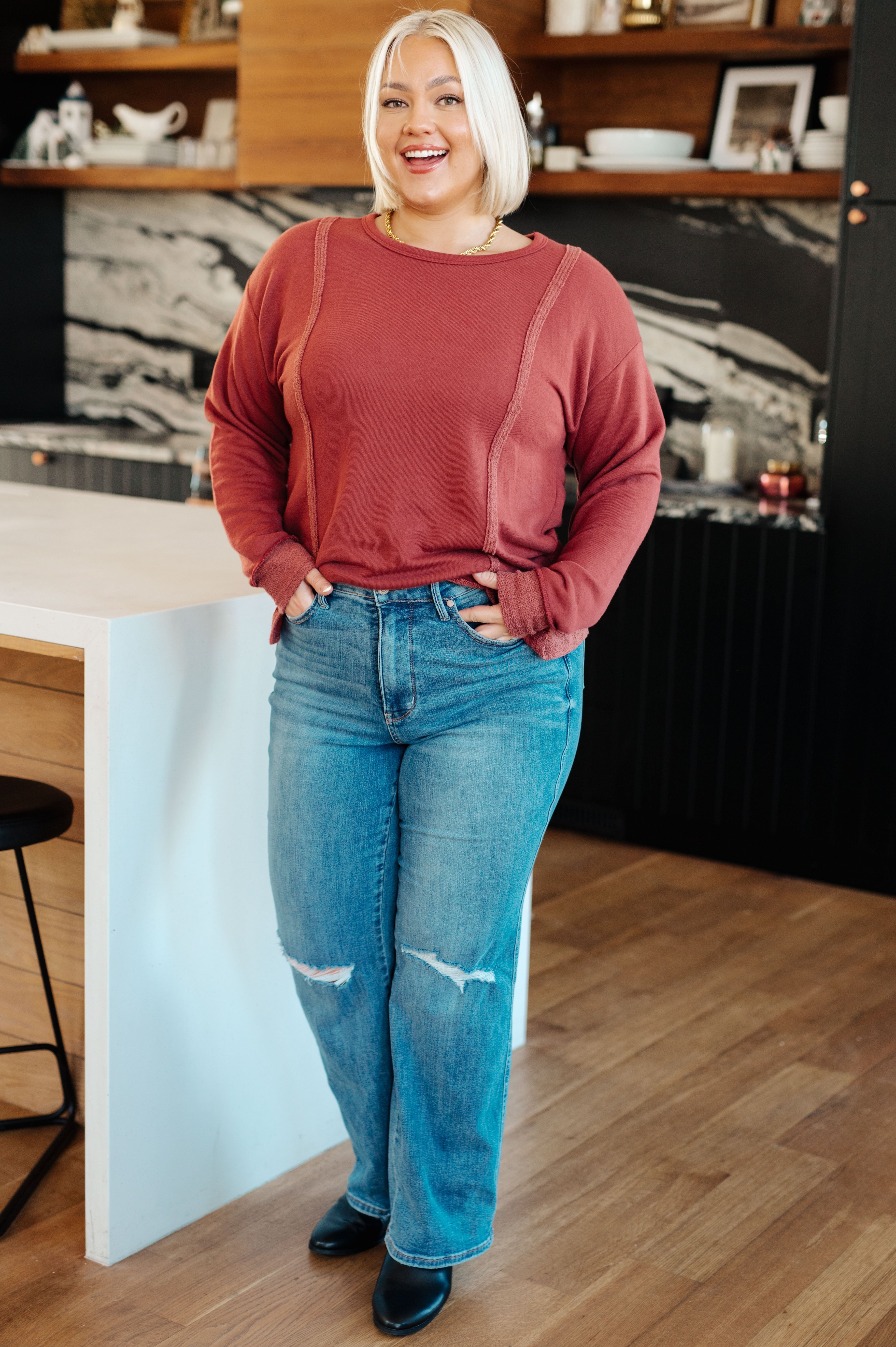 Why Don't You Pullover Womens Ave Shops- Tilden Co.