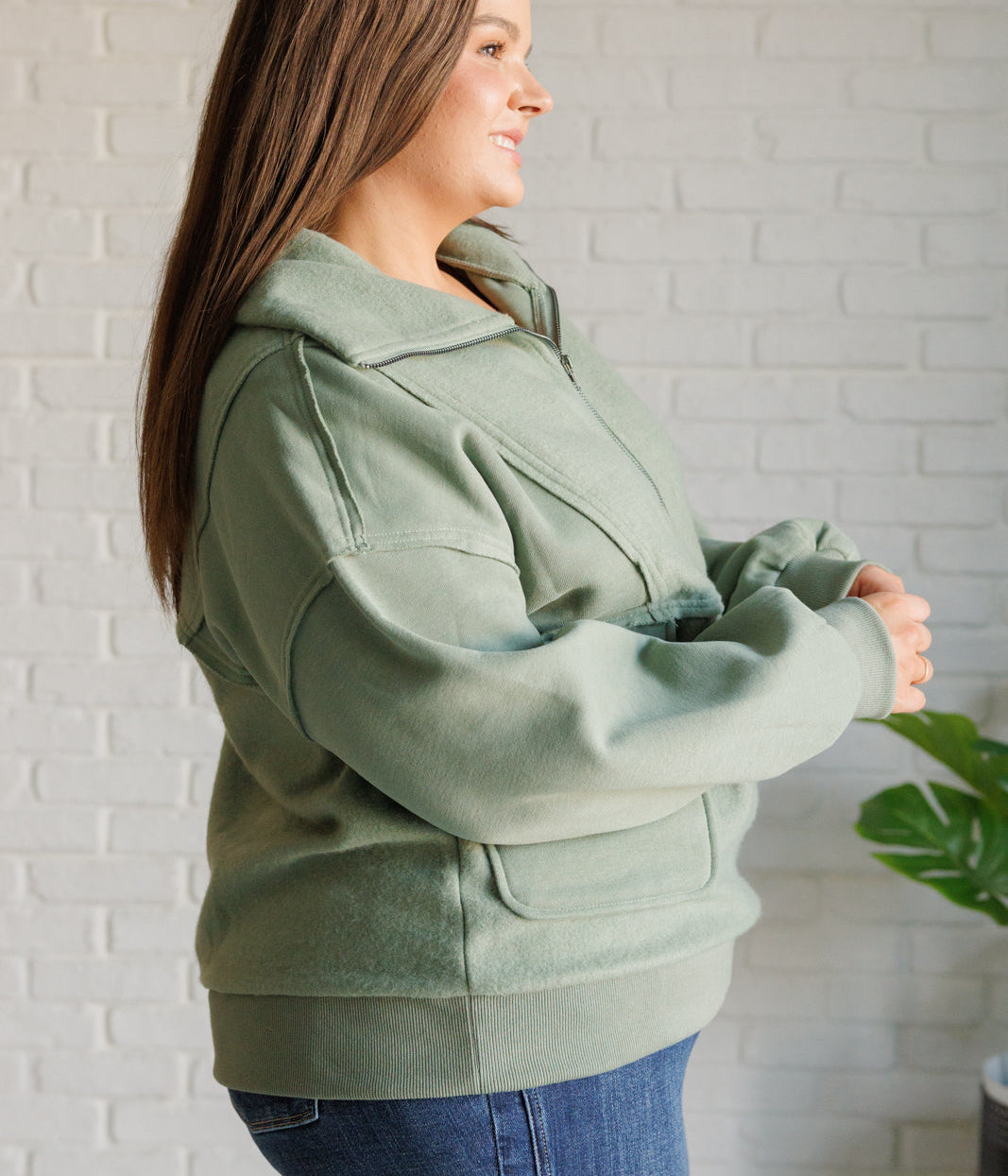 Winter is Coming Fleece Collared Pullover Tops Ave Shops- Tilden Co.