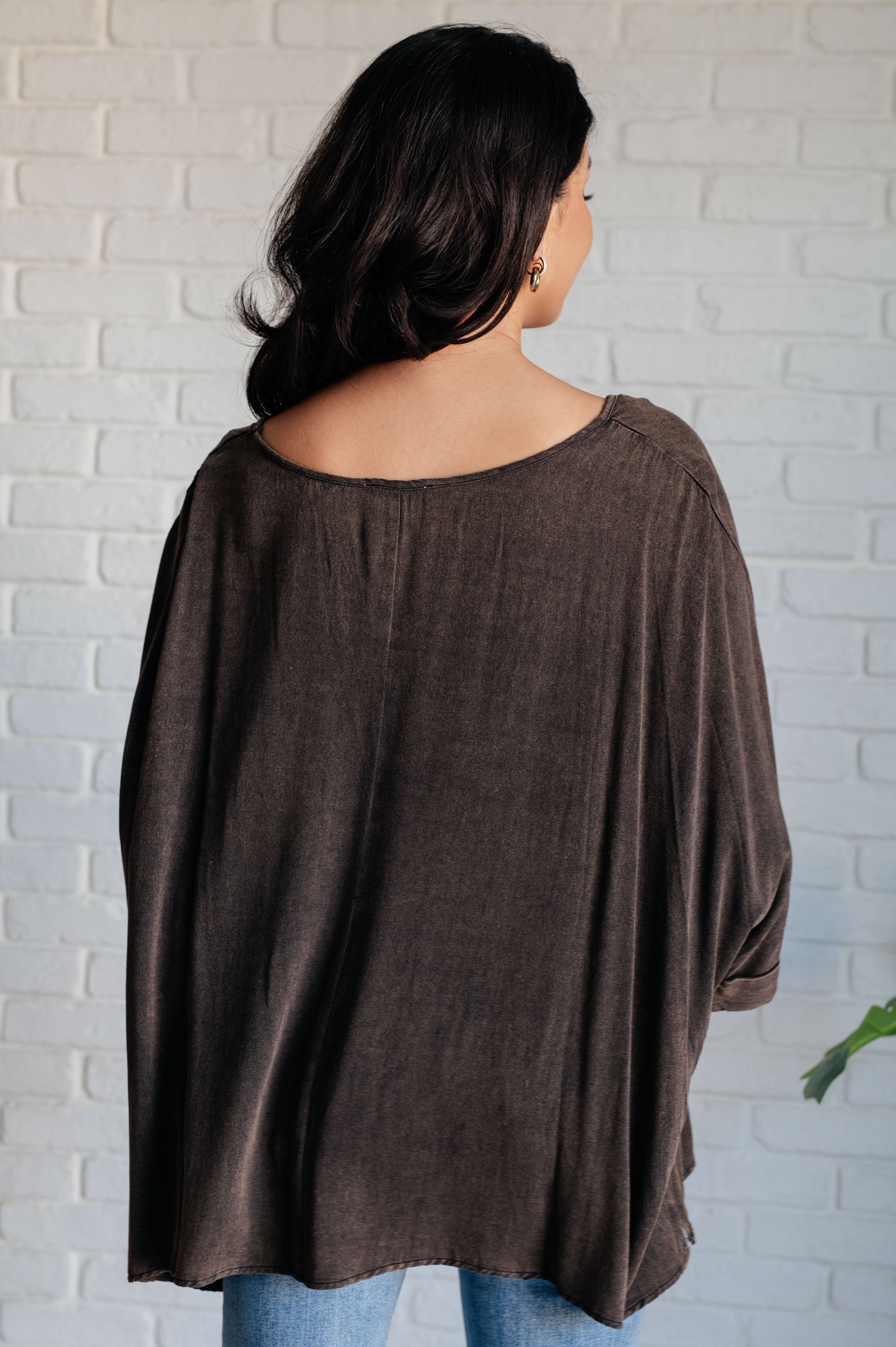 Wishy Washy Mineral Washed Oversized Top Tops Ave Shops- Tilden Co.
