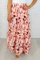 Words Fail Me Watercolor Print Maxi Skirt Womens Ave Shops- Tilden Co.