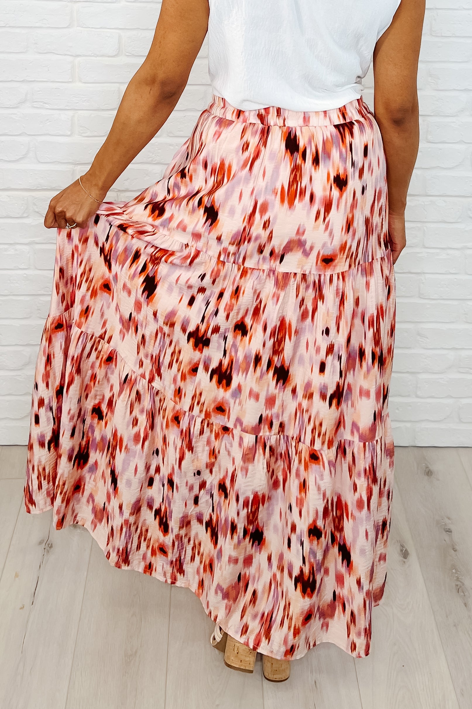Words Fail Me Watercolor Print Maxi Skirt Womens Ave Shops- Tilden Co.