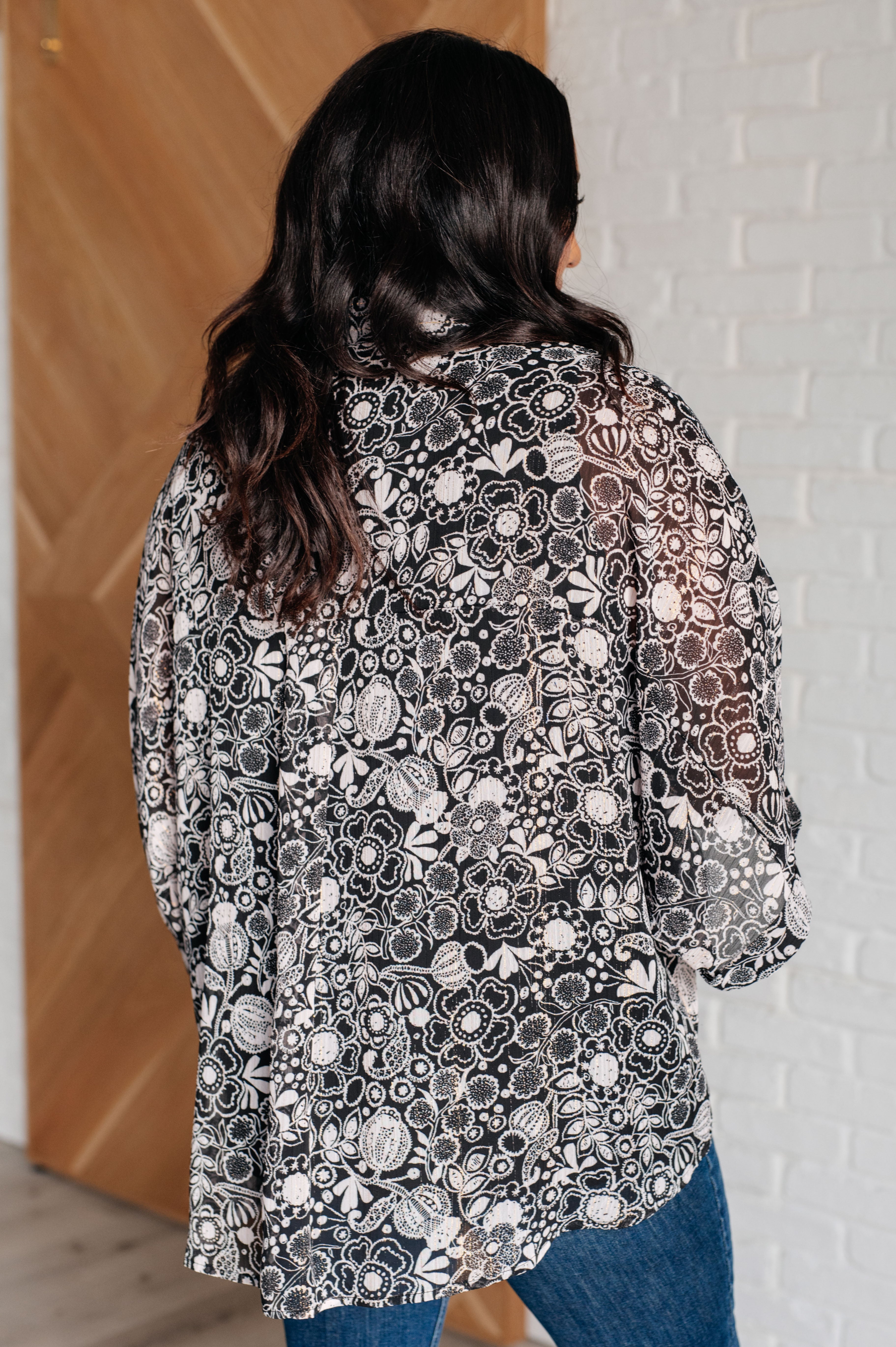 Work All Day Floral Top Tops Ave Shops- Tilden Co.