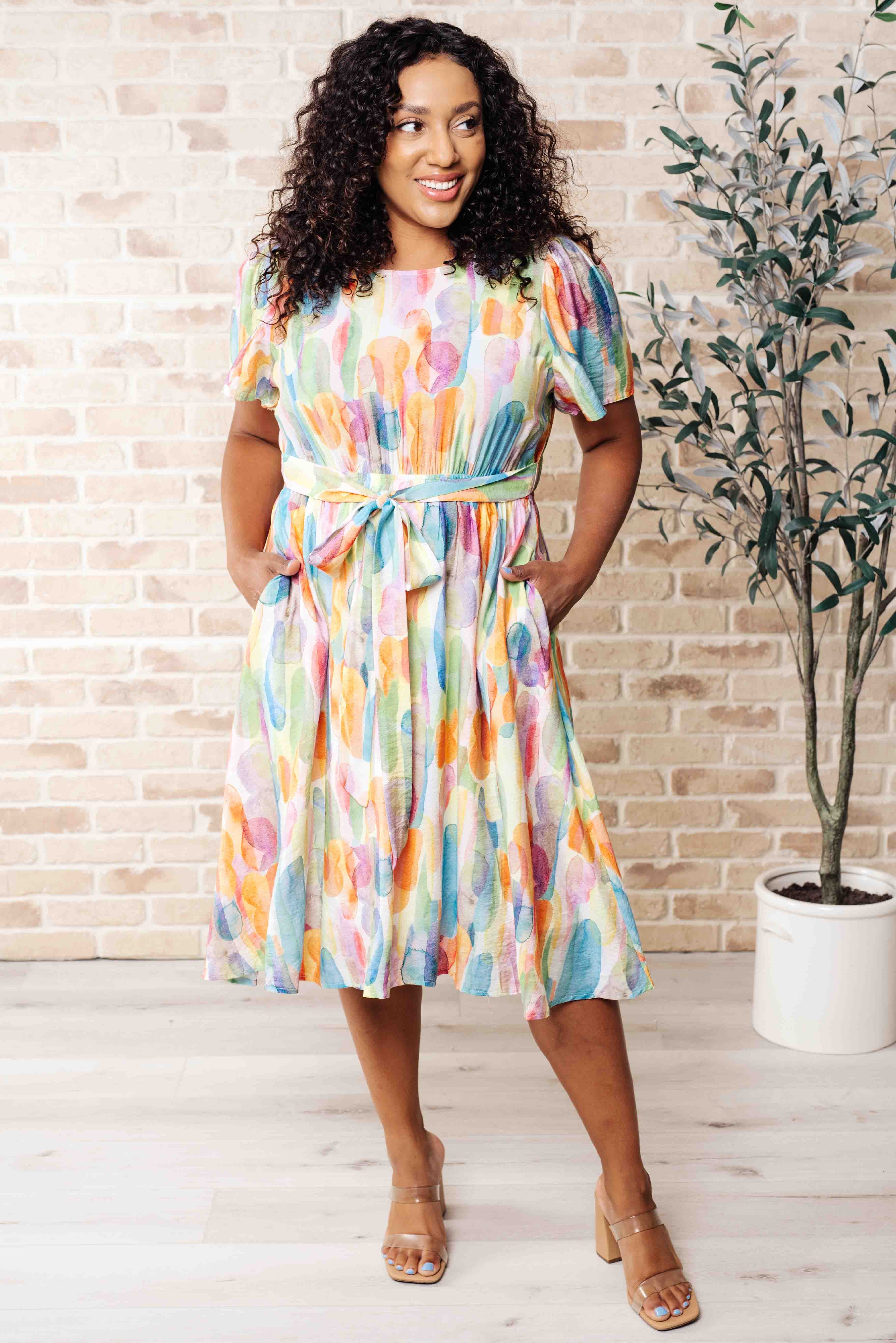 Young, Wild & Free Round Neck Dress Dresses Ave Shops- Tilden Co.