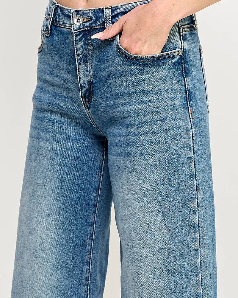 Mid Rise Cuffed Jeans Jeans SAIGE DENIM- Tilden Co.