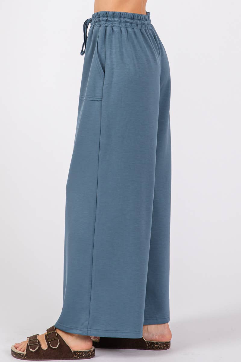 Wide Leg Drawstring Pants Sewn and Seen- Tilden Co.