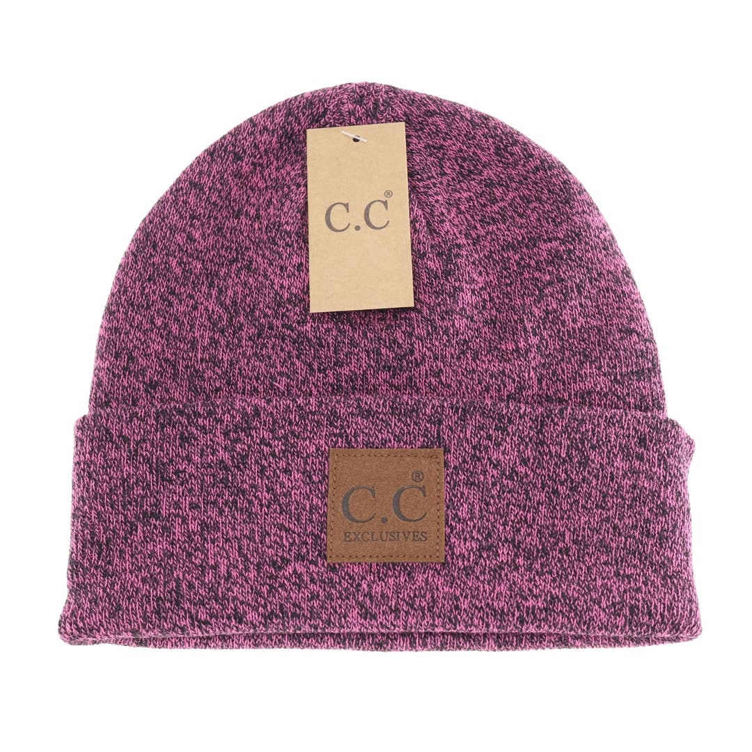 Unisex Classic Oversized Logo CC Beanie Pink Mix Pink Mix  beanie C.C Beanie- Tilden Co.