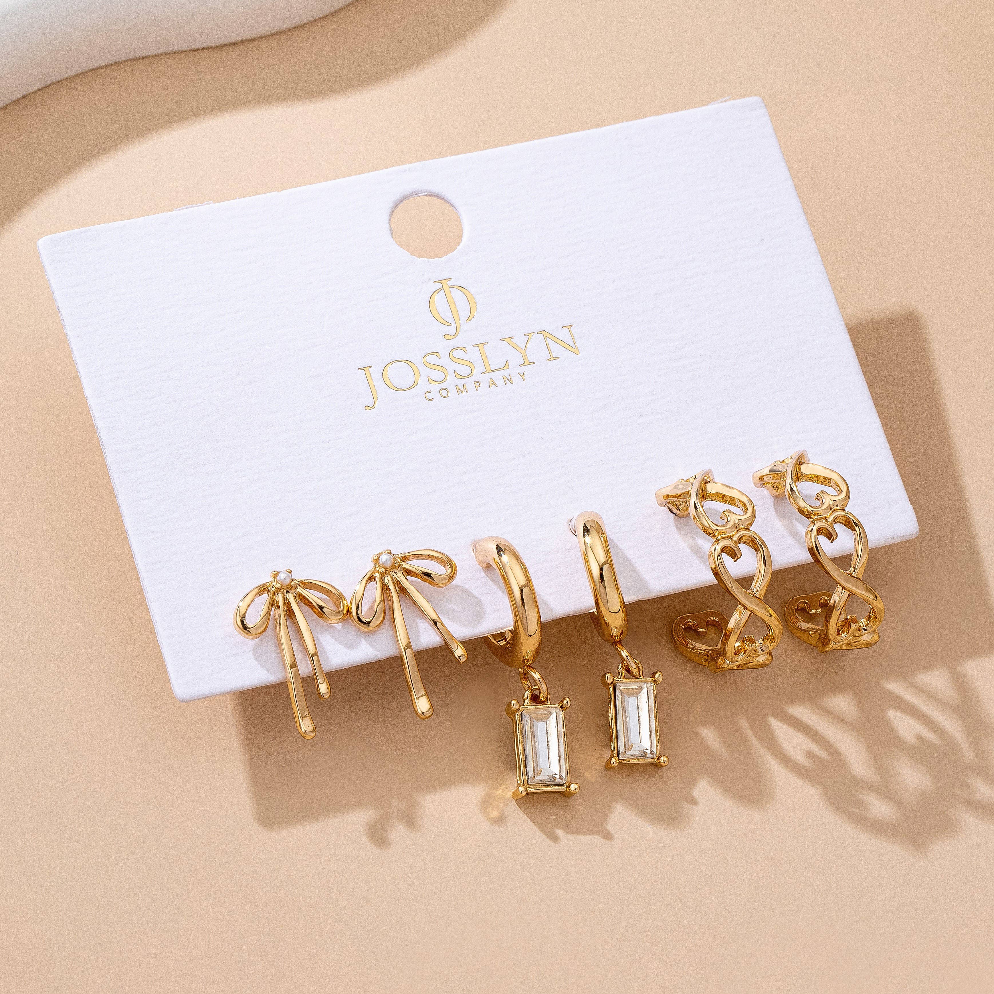 Baguette Trio Earring Set 80E61789 earring JOSSLYN by wall to wall- Tilden Co.