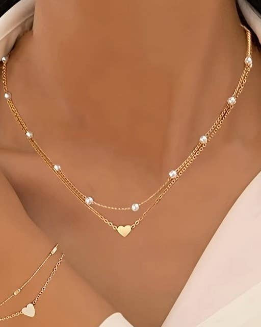 Layered Necklace| 40NK9436 necklace JOSSLYN by wall to wall- Tilden Co.