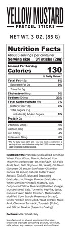 Pop Daddy – Yellow Mustard Seasoned Pretzels 3.0oz Pop Daddy Snacks- Tilden Co.