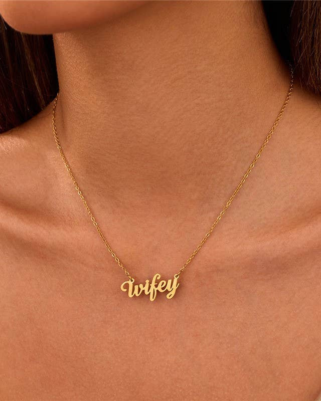 Wifey Necklace | 40NK9713 necklace JOSSLYN by wall to wall- Tilden Co.