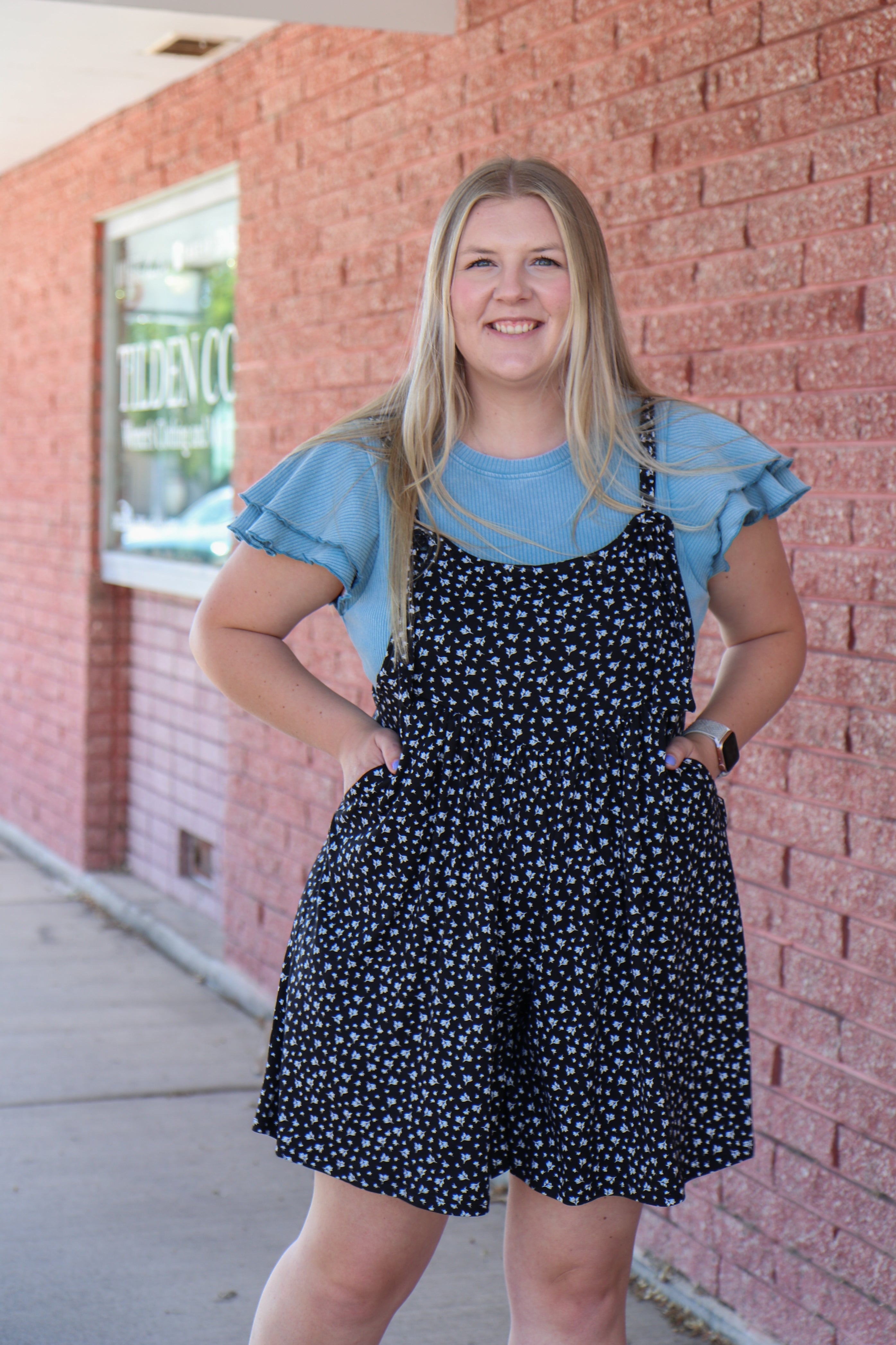 Vintage Ruffle Sleeve Knit Top Blouse bibi- Tilden Co.