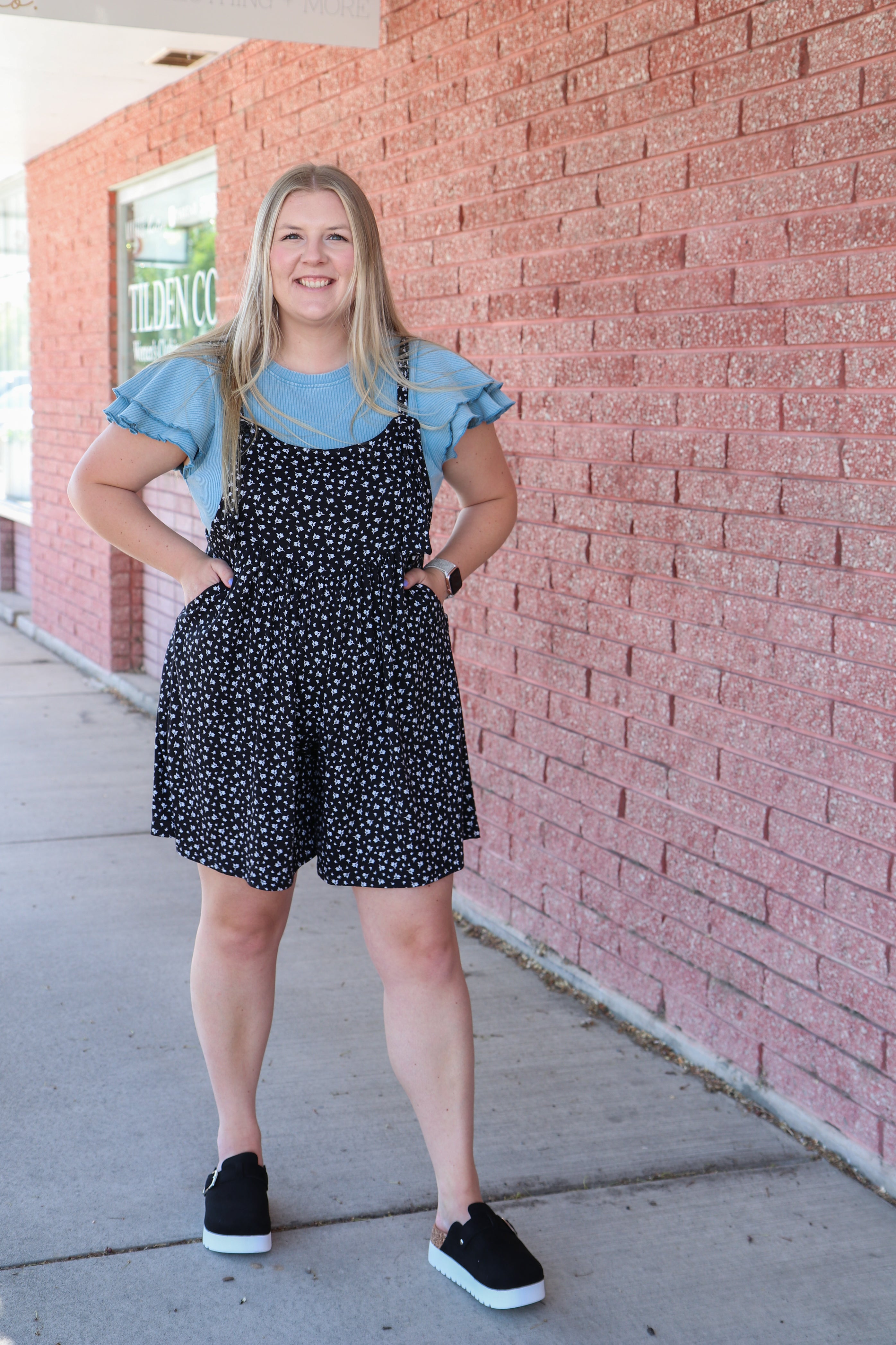 Midnight Meadow Romper Jumpsuits & Rompers BomBom- Tilden Co.