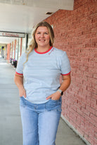 Bon Voyage Embroidered Short Sleeve Tee Shirts & Tops Downeast- Tilden Co.