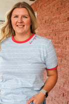 Bon Voyage Embroidered Short Sleeve Tee Shirts & Tops Downeast- Tilden Co.