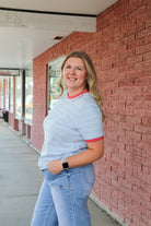 Bon Voyage Embroidered Short Sleeve Tee Shirts & Tops Downeast- Tilden Co.