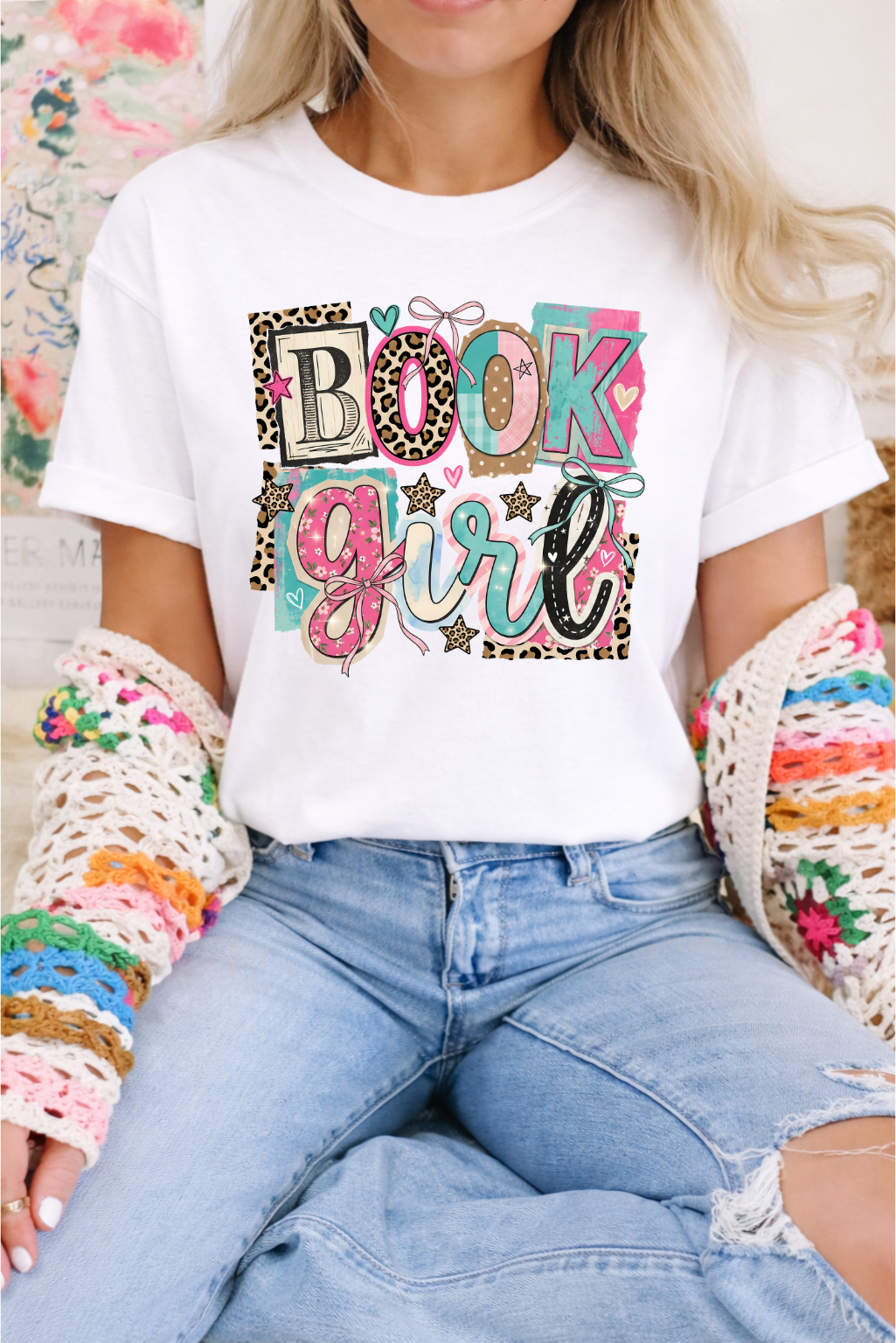 Book Girl Graphic Tee and Sweatshirt T-Shirt Ave Shops- Tilden Co.
