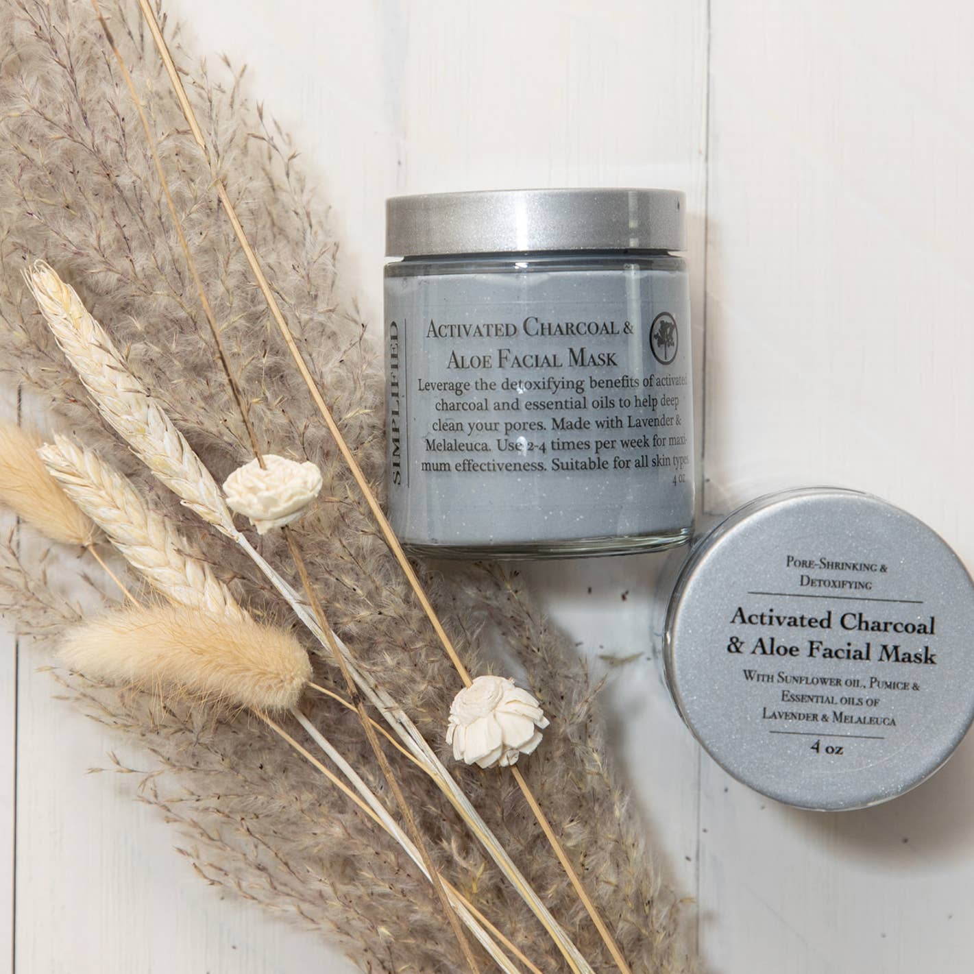 Aloe Vera & Charcoal Facial Mask Face mask Simplified Soap- Tilden Co.