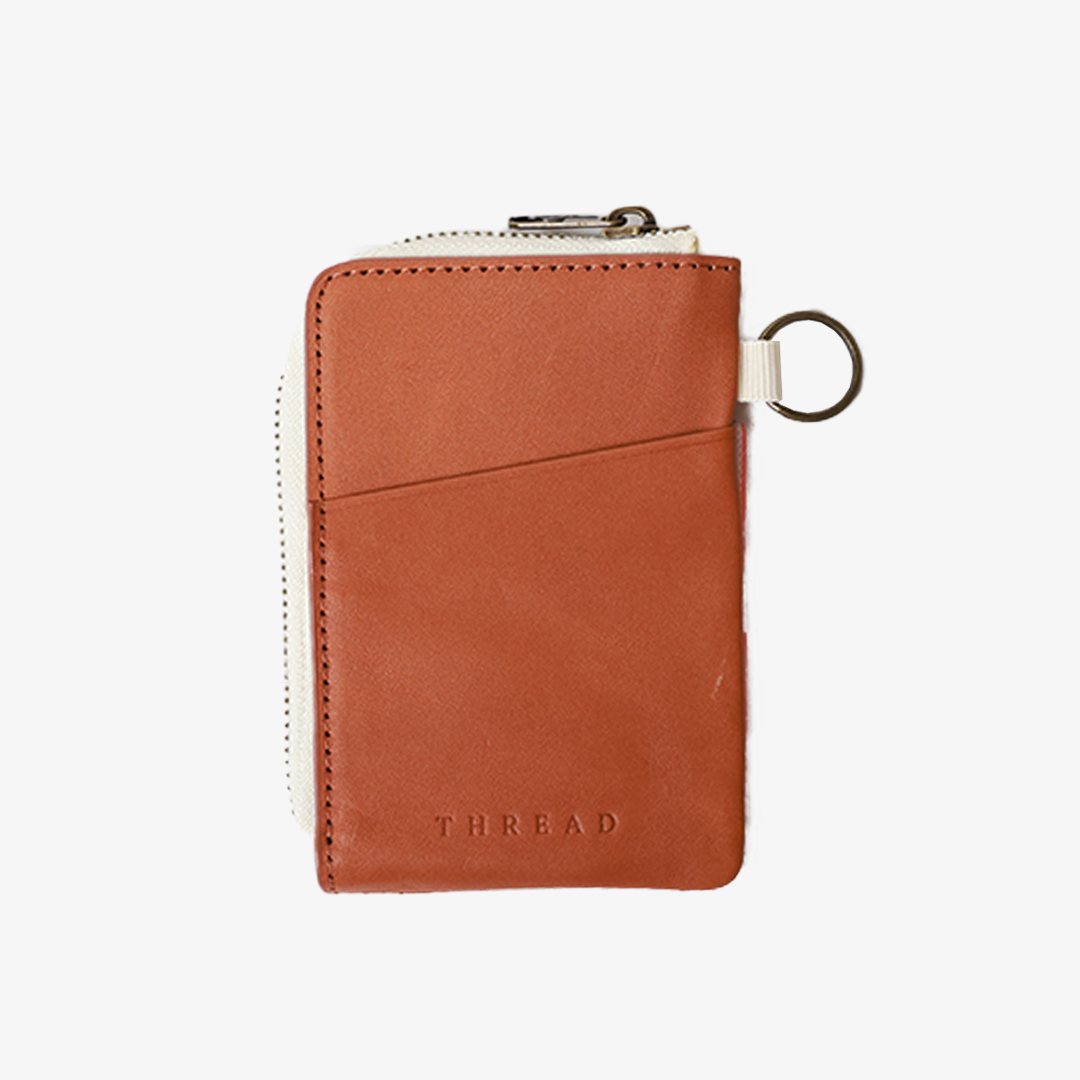 Scout Peach - Leather Zip Wallet Wallets & Money Clips Thread- Tilden Co.