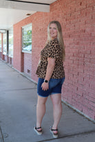 Wild Intentions Peplum Top Blouse bibi- Tilden Co.