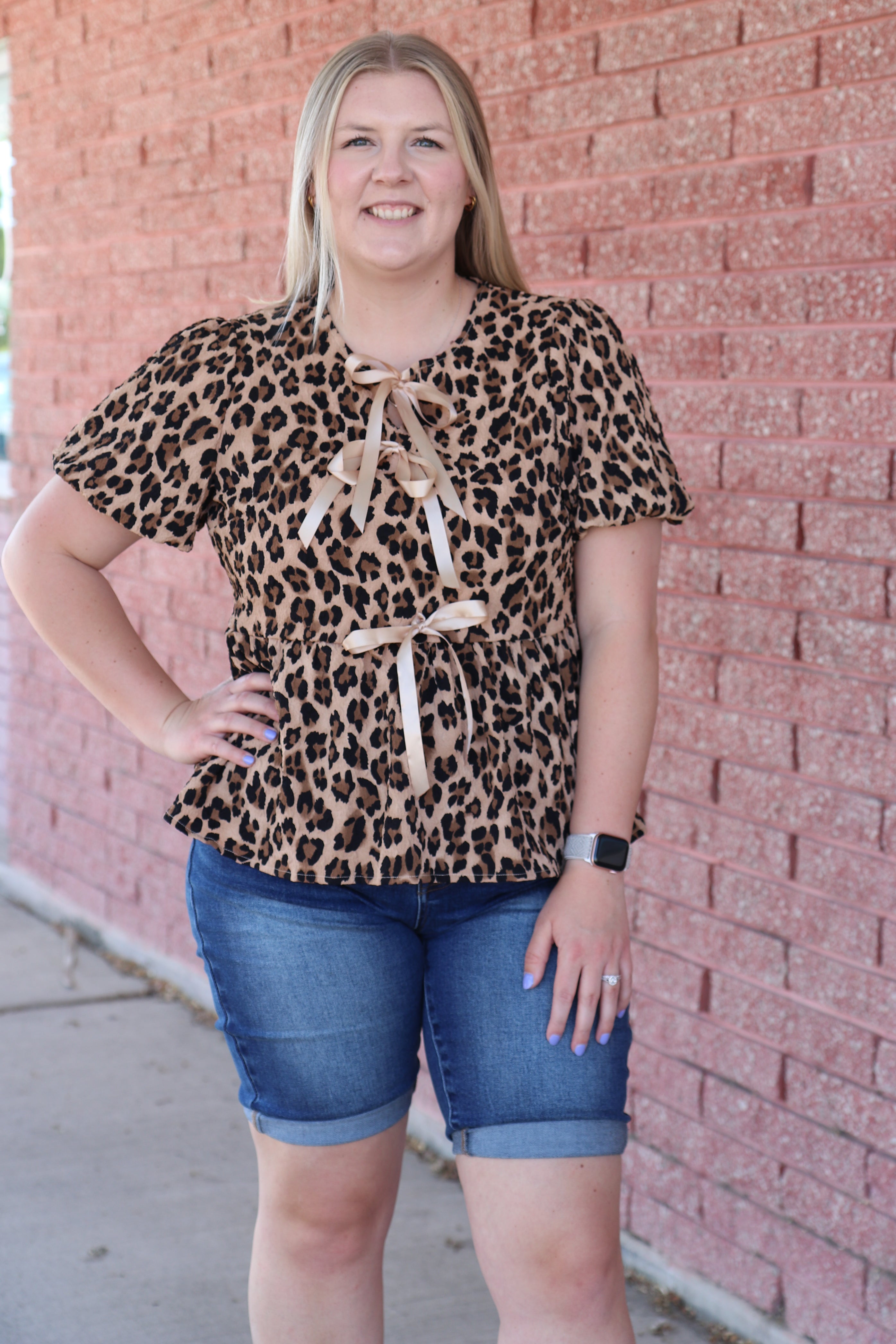 Wild Intentions Peplum Top Blouse bibi- Tilden Co.