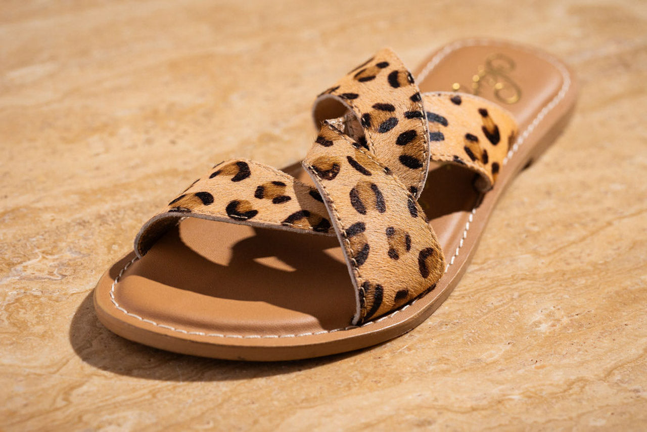 Conga Sandal in Leopard 130 Sandals Naughty Monkey- Tilden Co.