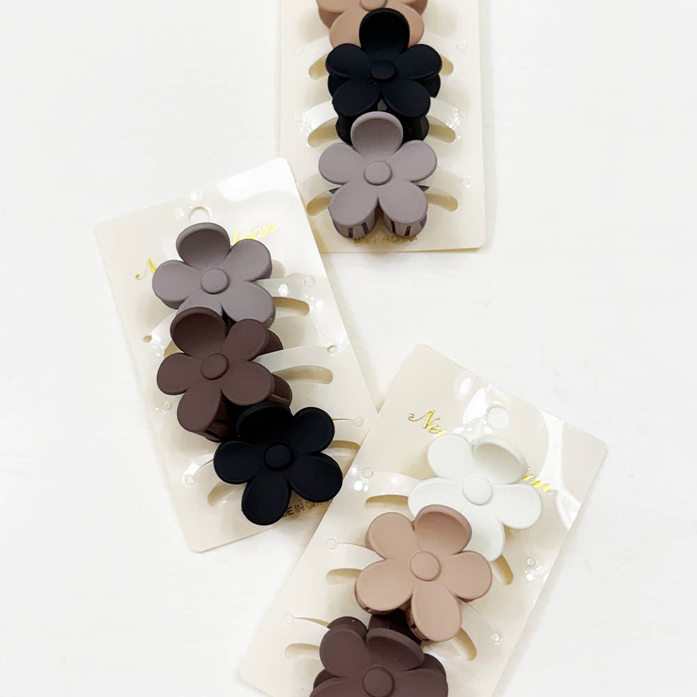 Mini Flower Hair Claw Set Love and Repeat- Tilden Co.
