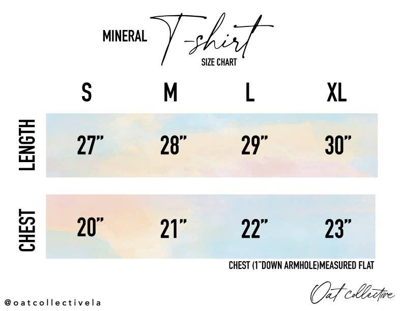 Mineral Washed Basic Tee T-Shirt OAT COLLECTIVE- Tilden Co.