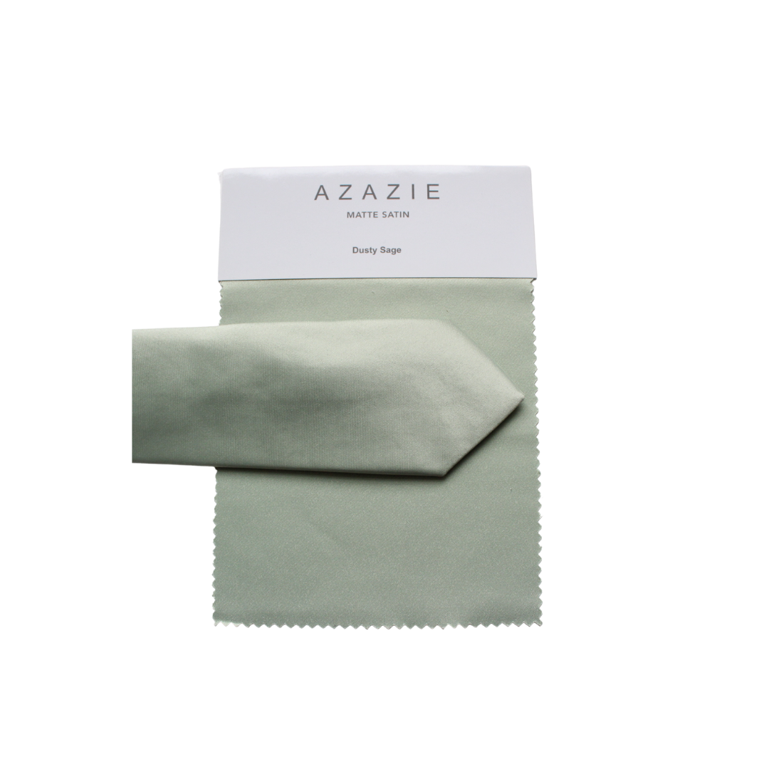 Dusty Sage Satin Skinny Tie Tie Mood- Tilden Co.