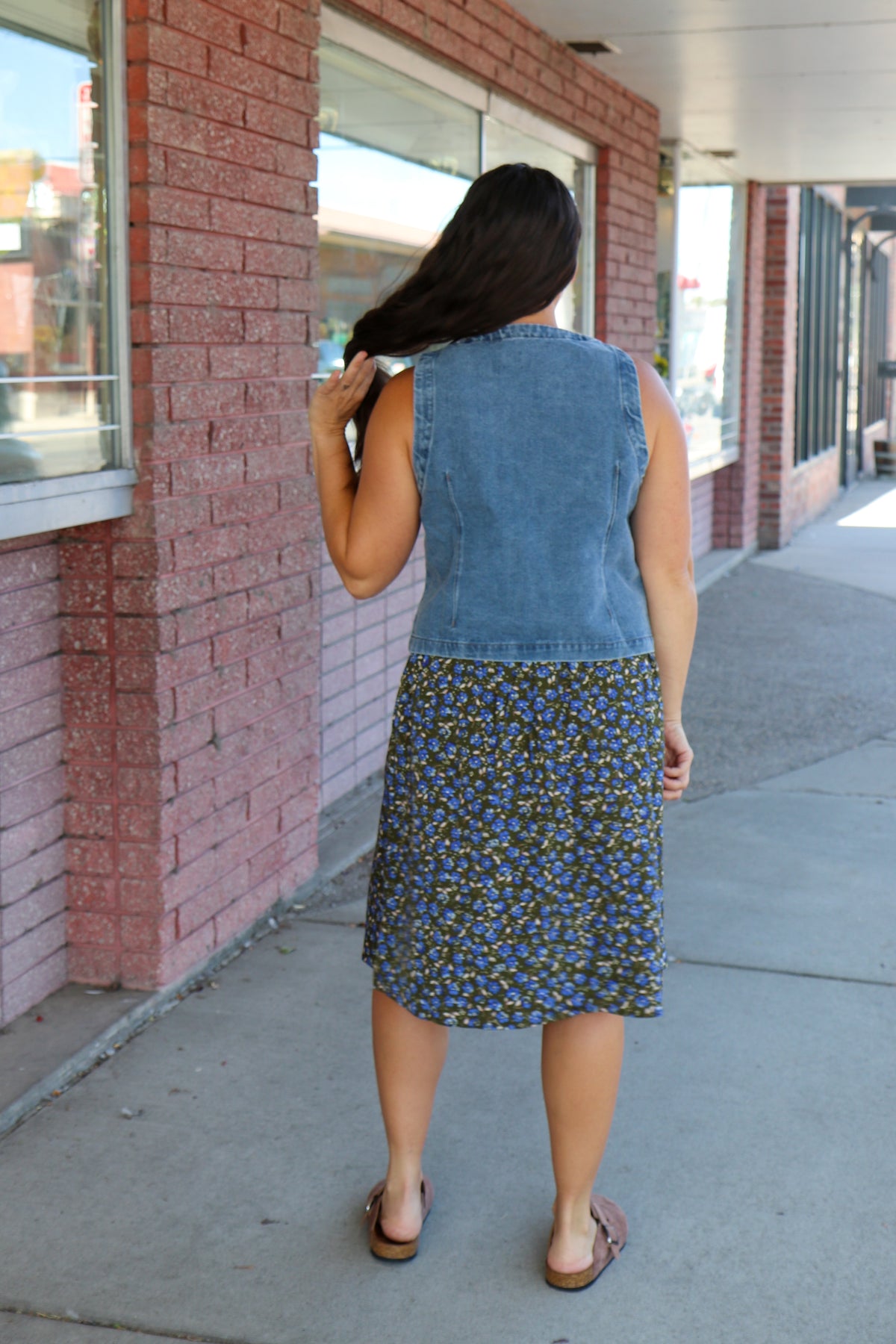 Tailored Vest in Blue Haze Vest Mikarose- Tilden Co.