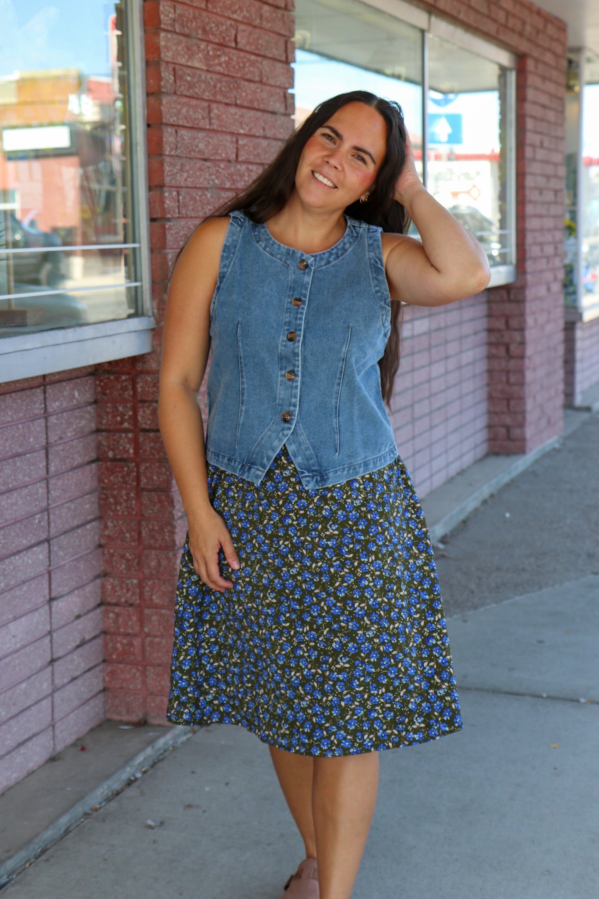 Midi Slip Skirt in Wild Mesa Midi Skirt Mikarose- Tilden Co.