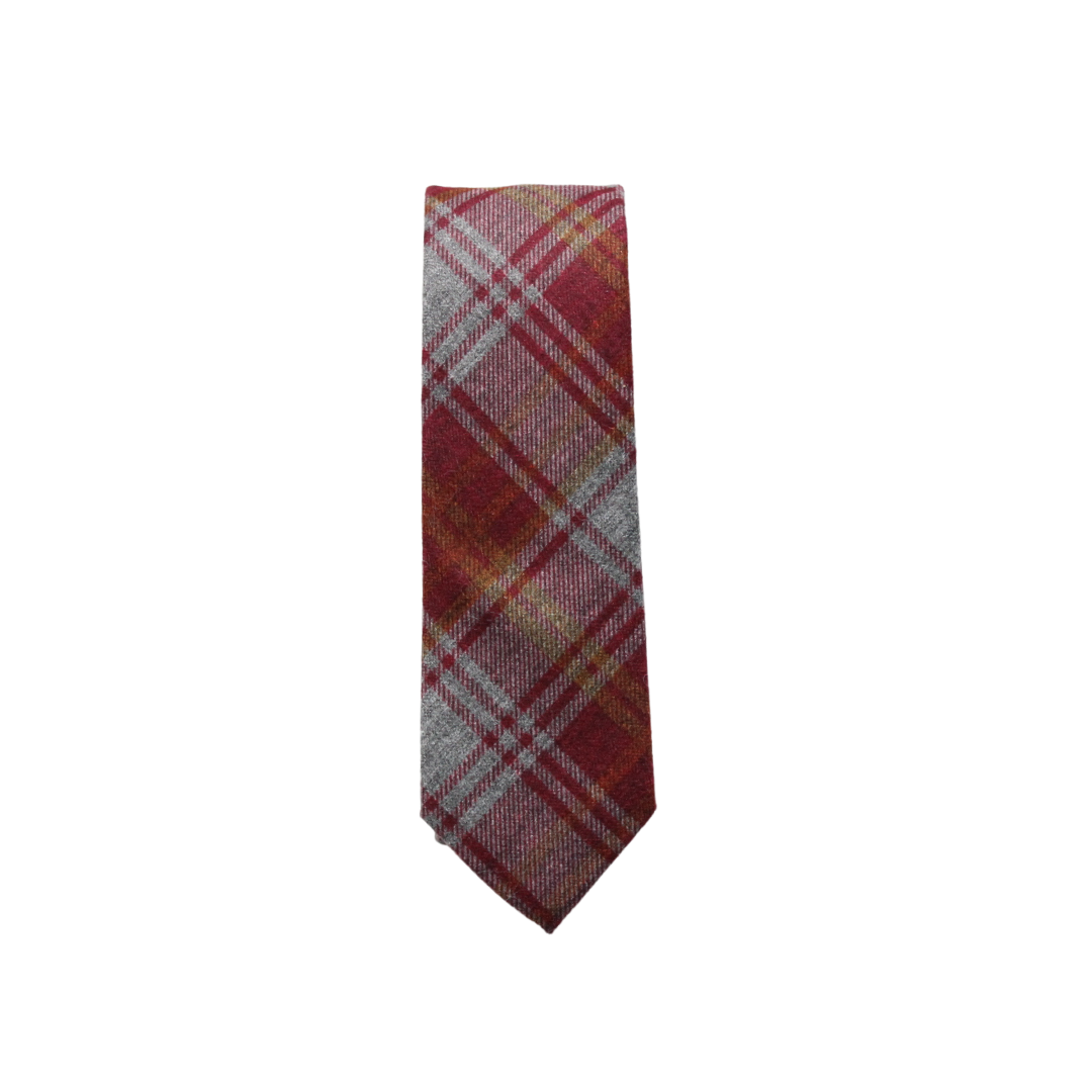 Oakes Plaid Cotton Skinny Tie necktie Tie Mood- Tilden Co.