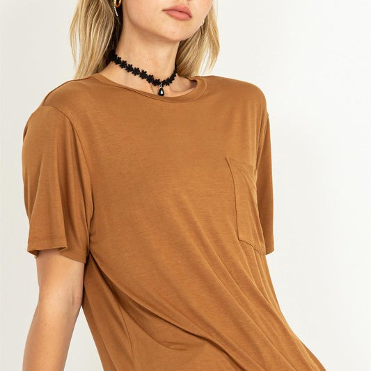 Wonderful Intentions Oversized Pocket Tee Pale Brown / Small Pale Brown Small Shirts & Tops HYFVE- Tilden Co.