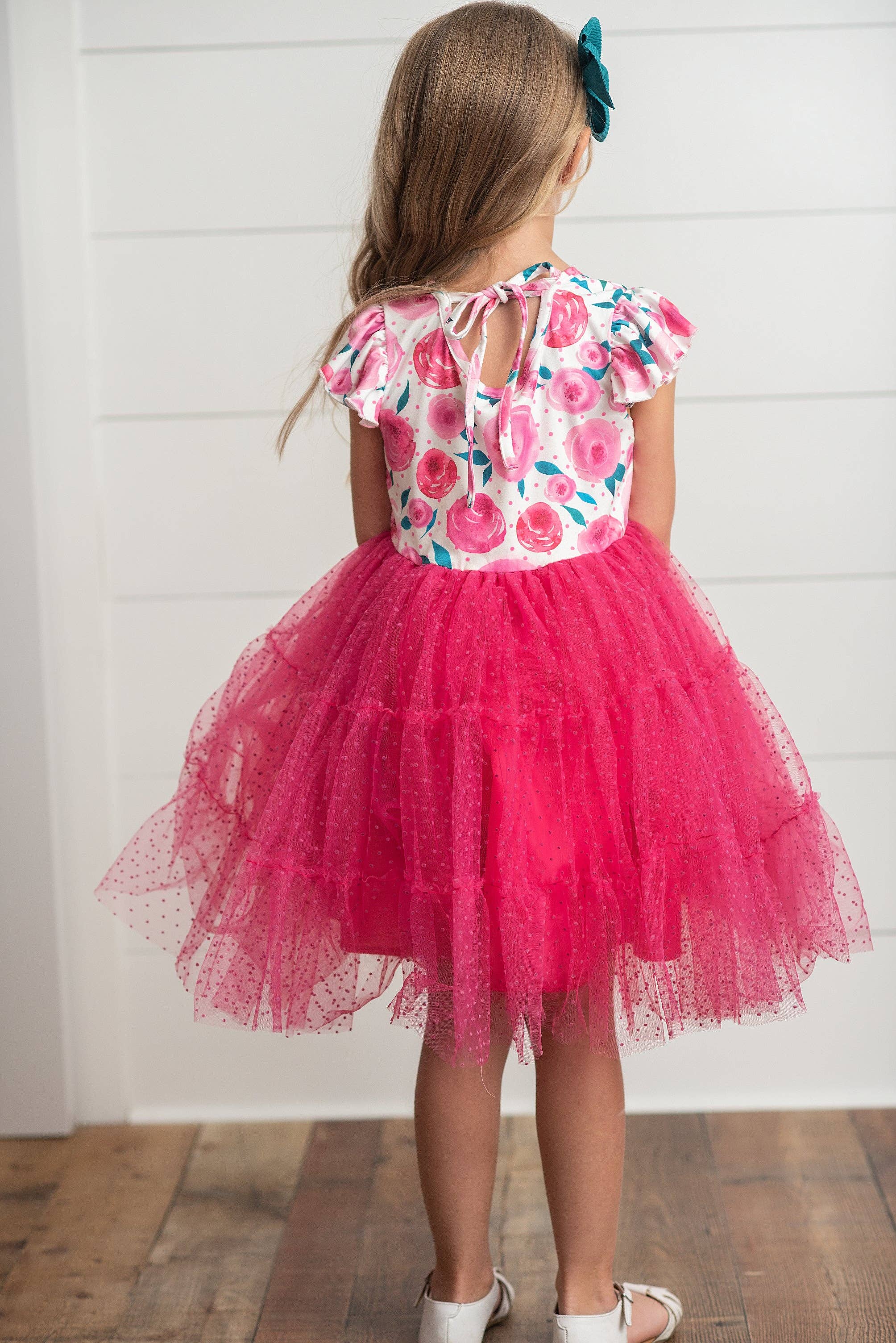 Girl's - Pink Rose Tulle Dress Girl's Dress Adorable Sweetness- Tilden Co.